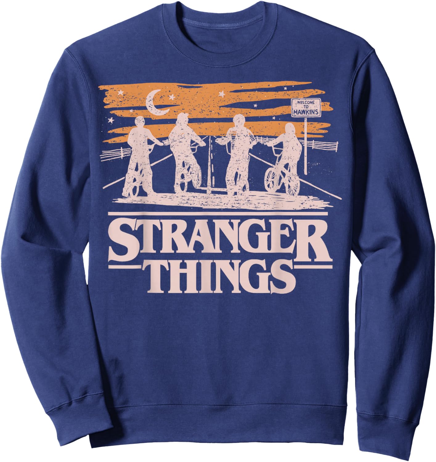 Netflix Stranger Things Night Silhouettes - Sale Sweatshirt - Sweatshirt | Navy