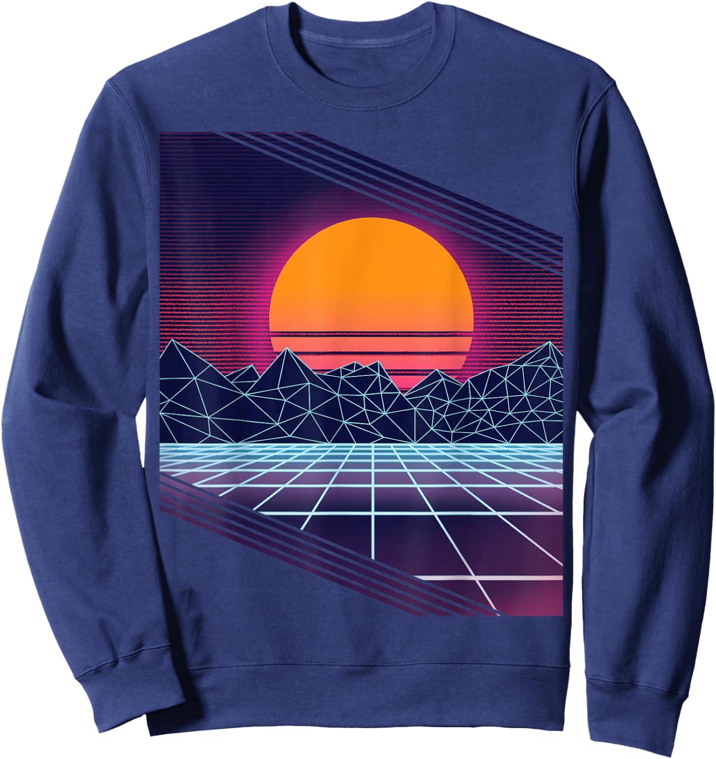 Retro 80s Vaporwave Outrun style Sweatshirt - Sweatshirt | Navy