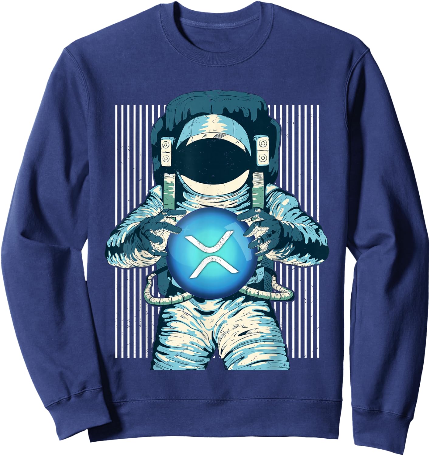 XRP Crypto Gift Cryptocurrency Blockchain Community Sweatshirt - Sweatshirt | Navy