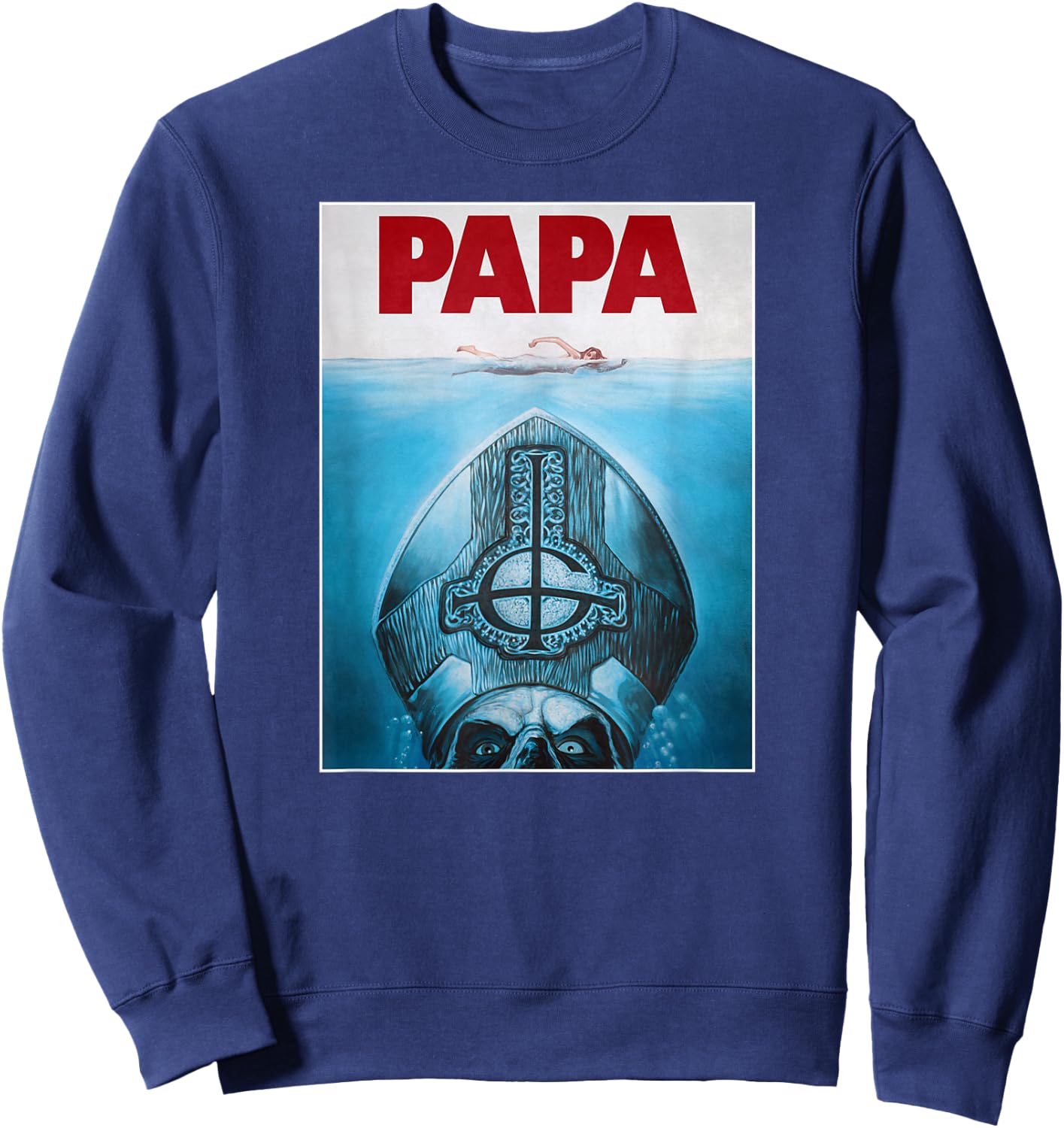 Ghost - Dad Poster Sweatshirt - Sweatshirt | Navy