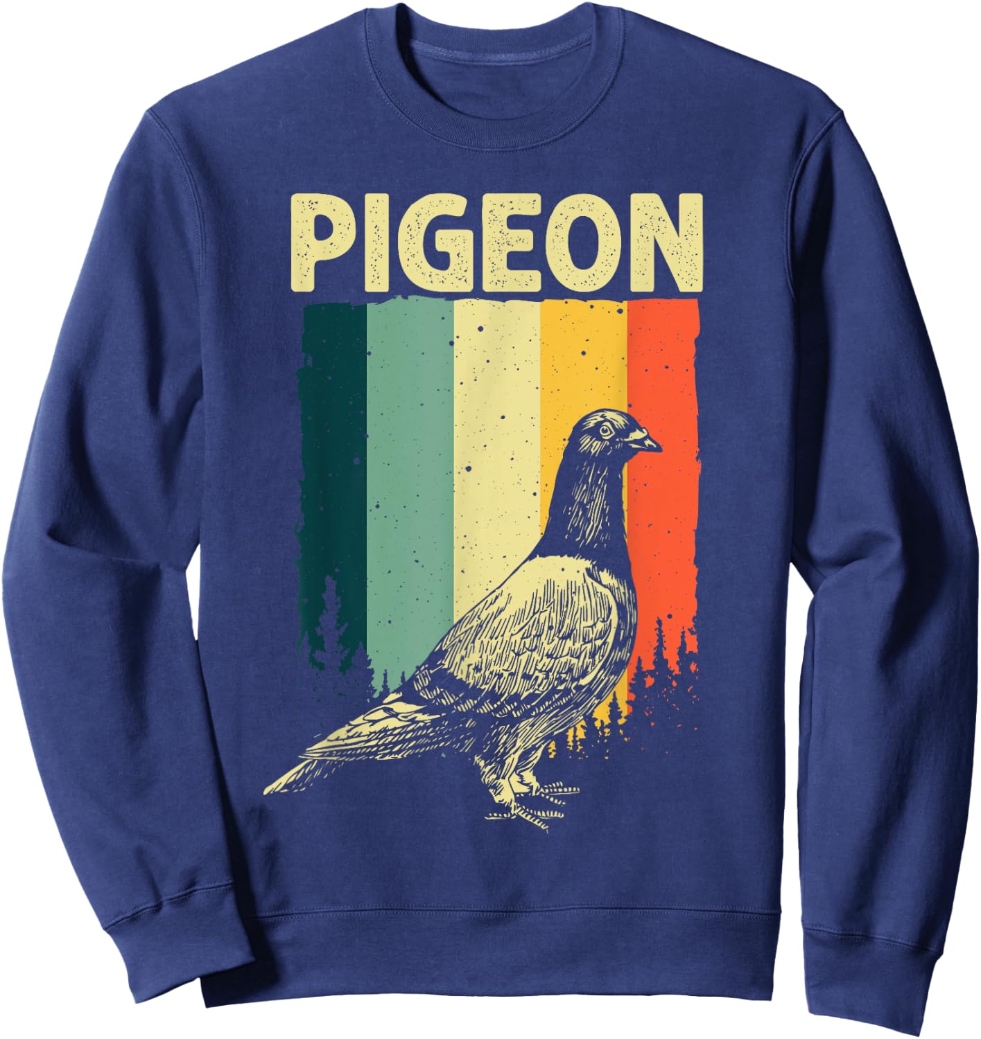 Funny Pigeon Design Women Pigeon Costume Bird Lovers Sweatshirt - Sweatshirt | Navy