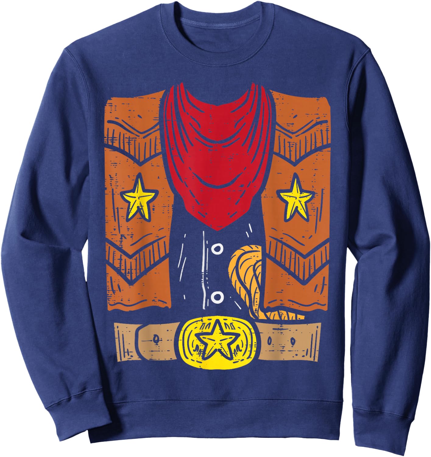 Cowboy Costume Cool Rodeo Country Halloween Men Boys Kids Sweatshirt - Sweatshirt | Navy