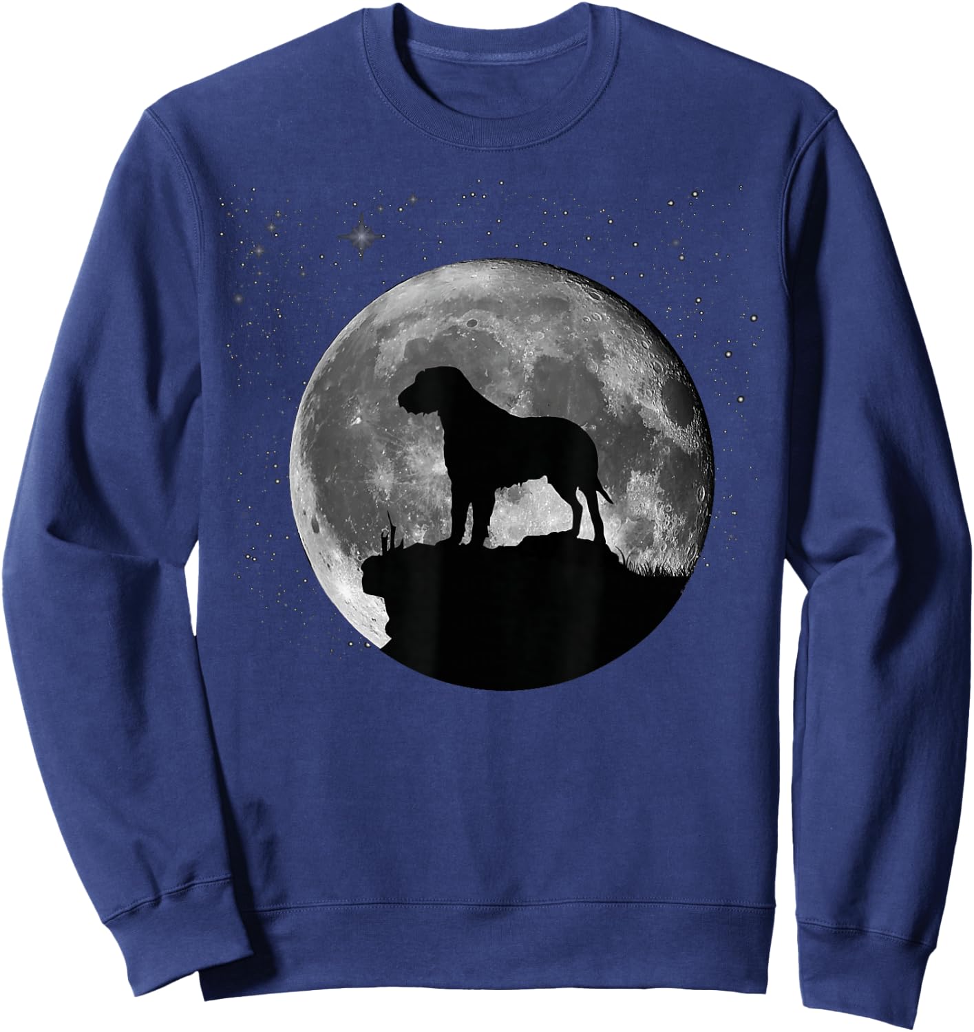 Irish Wolfhound Dog Moon Sweatshirt - Sweatshirt | Navy