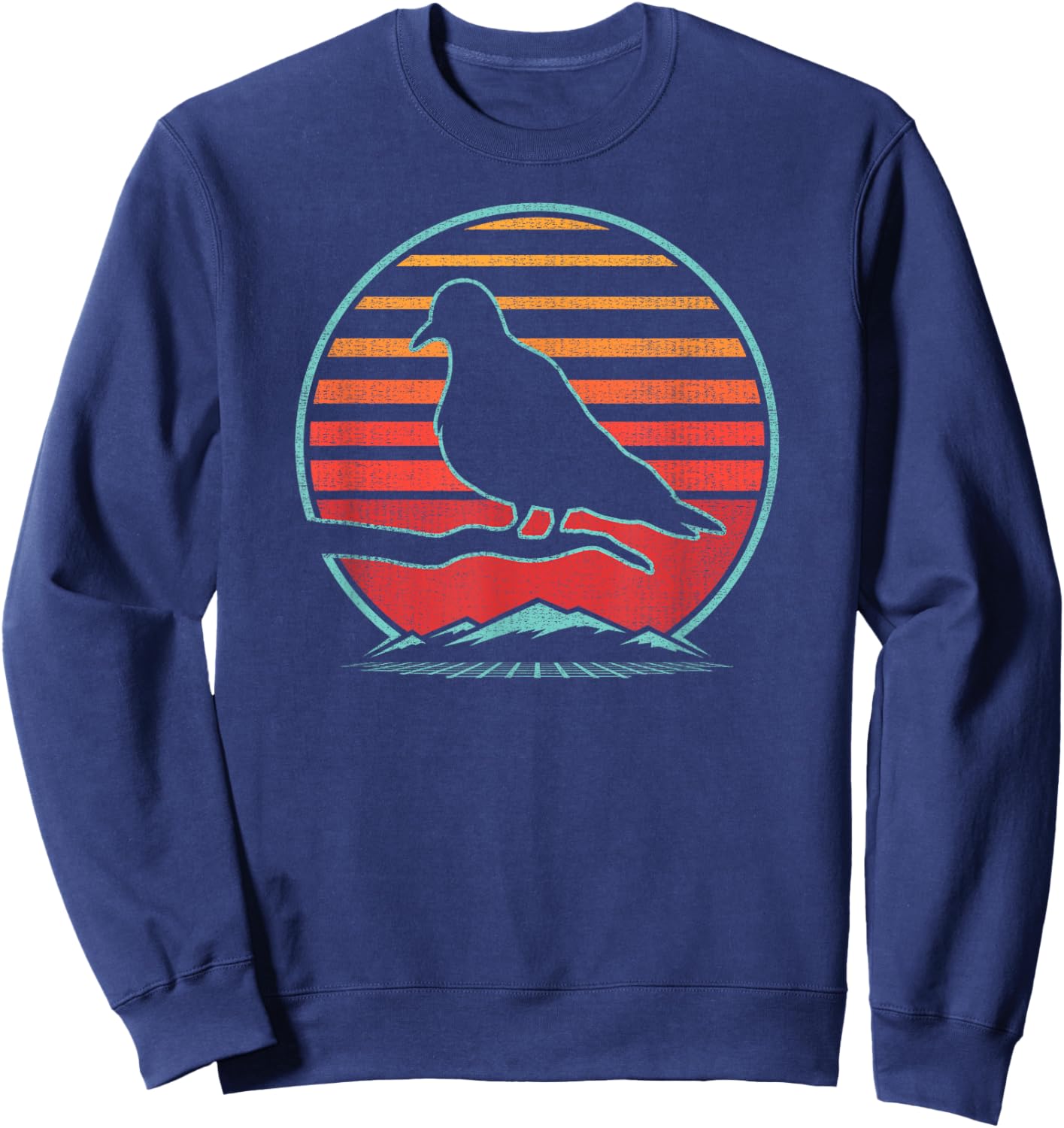 Mourning Dove Retro Vintage 80s Style Birding Gift Sweatshirt - Sweatshirt | Navy
