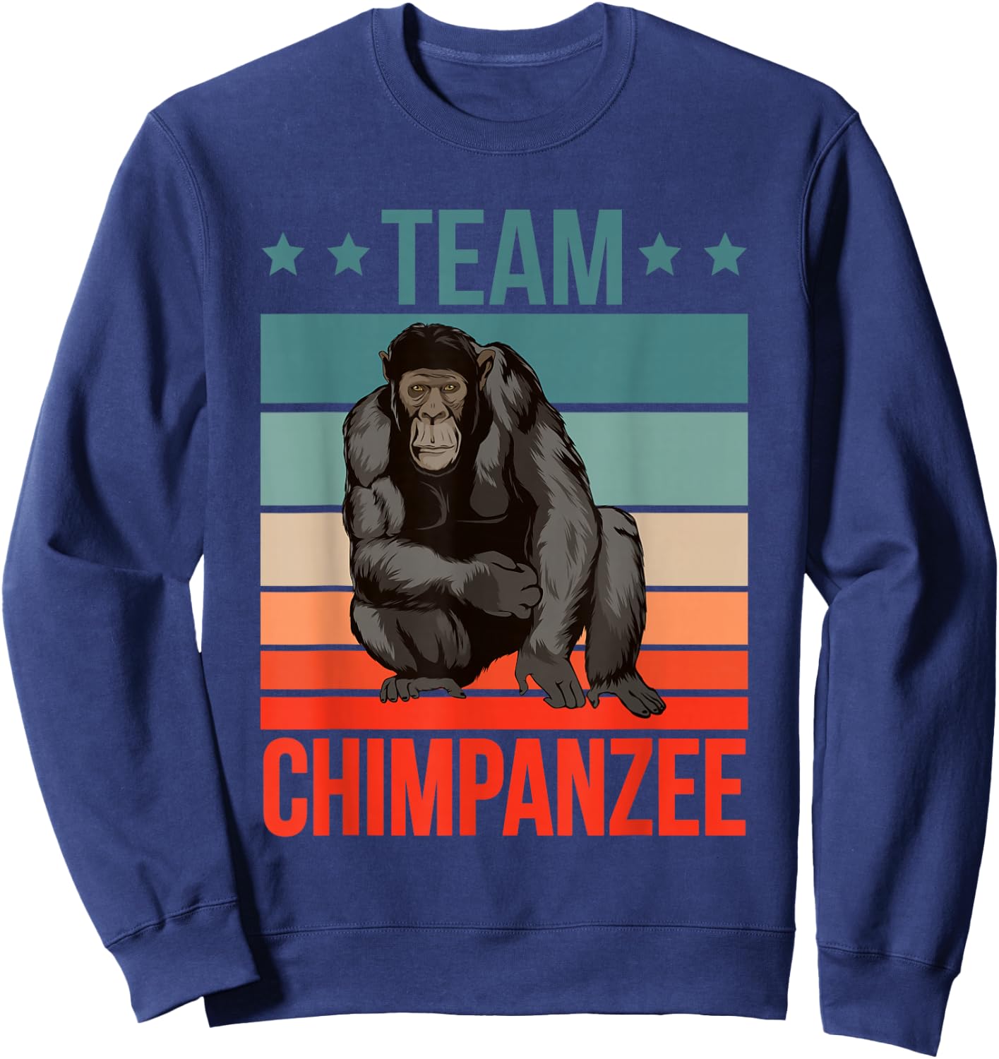 Team Chimpanzee Quote Great Ape Primate Chimpanzee Sweatshirt - Sweatshirt | Navy