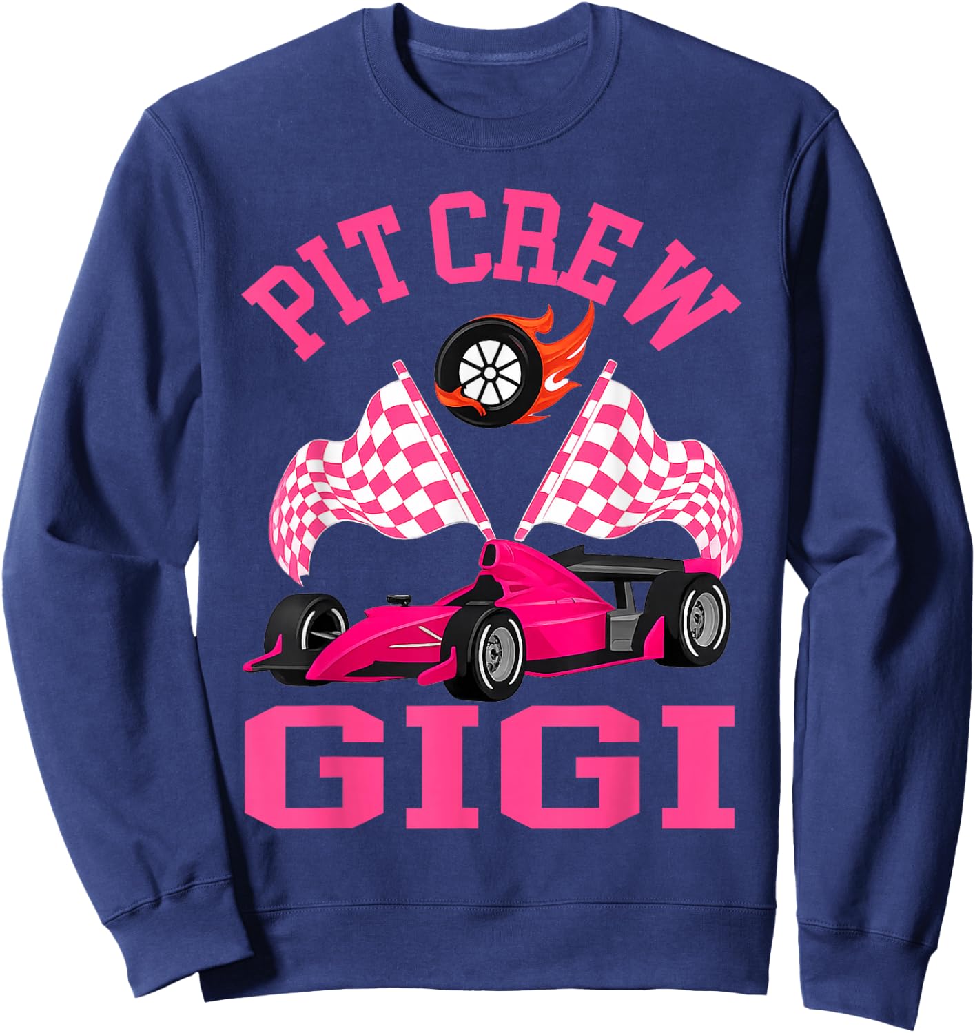 Race Car Birthday Party Racing Family Gigi Pit Crew Sweatshirt - Sweatshirt | Navy