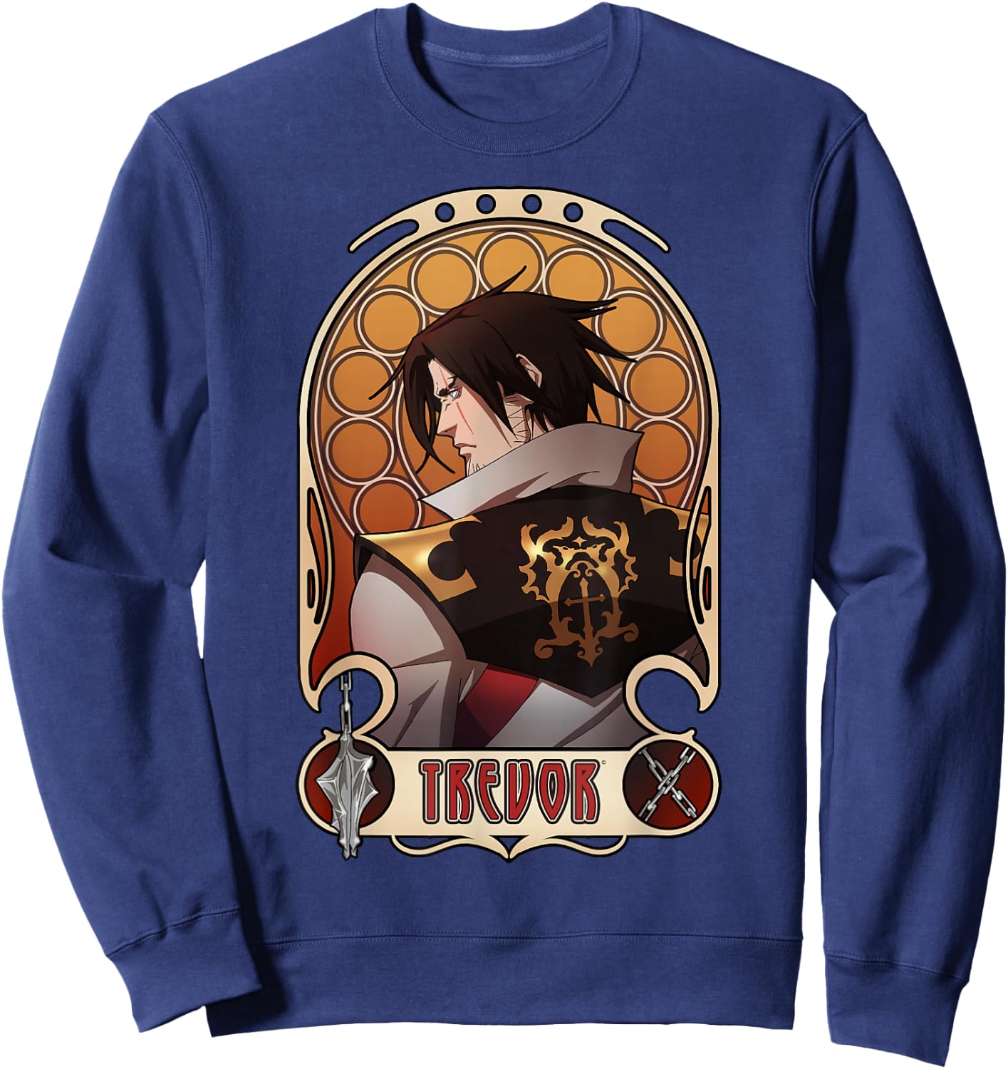 Netflix Castlevania Trevor Belmont Portrait Sweatshirt - Sweatshirt | Navy
