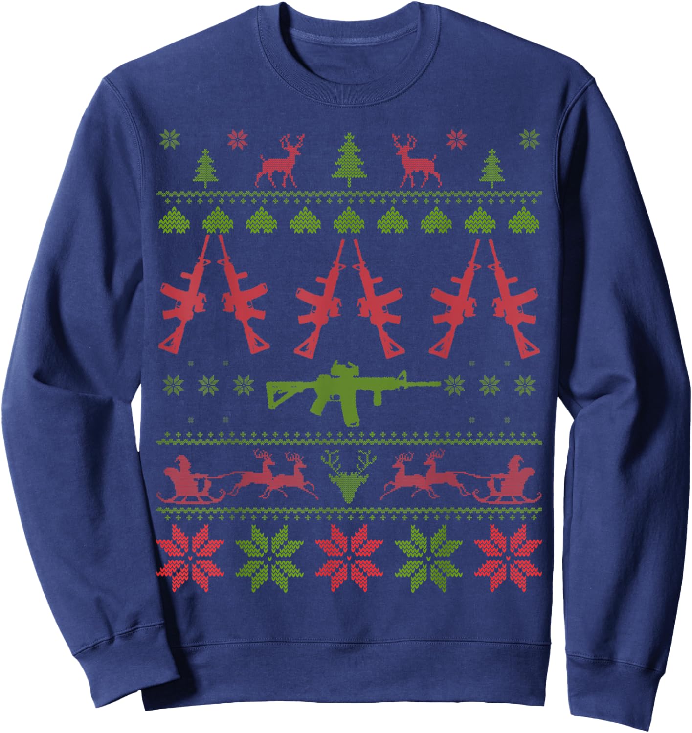 AR15 Ugly Christmas Sweatshirt - Sweatshirt | Navy