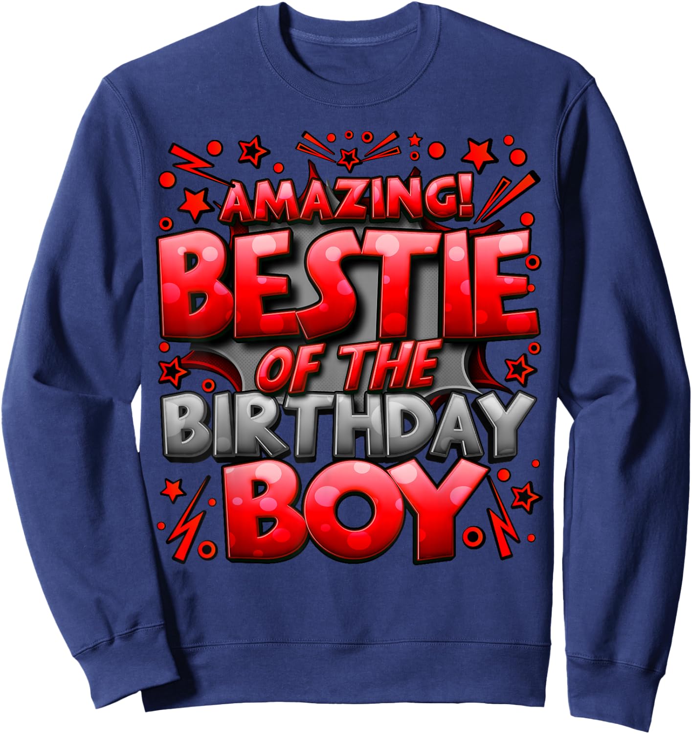 Best Friend of the Birthday Boy Matching Family Bestie Sweatshirt - Sweatshirt | Navy