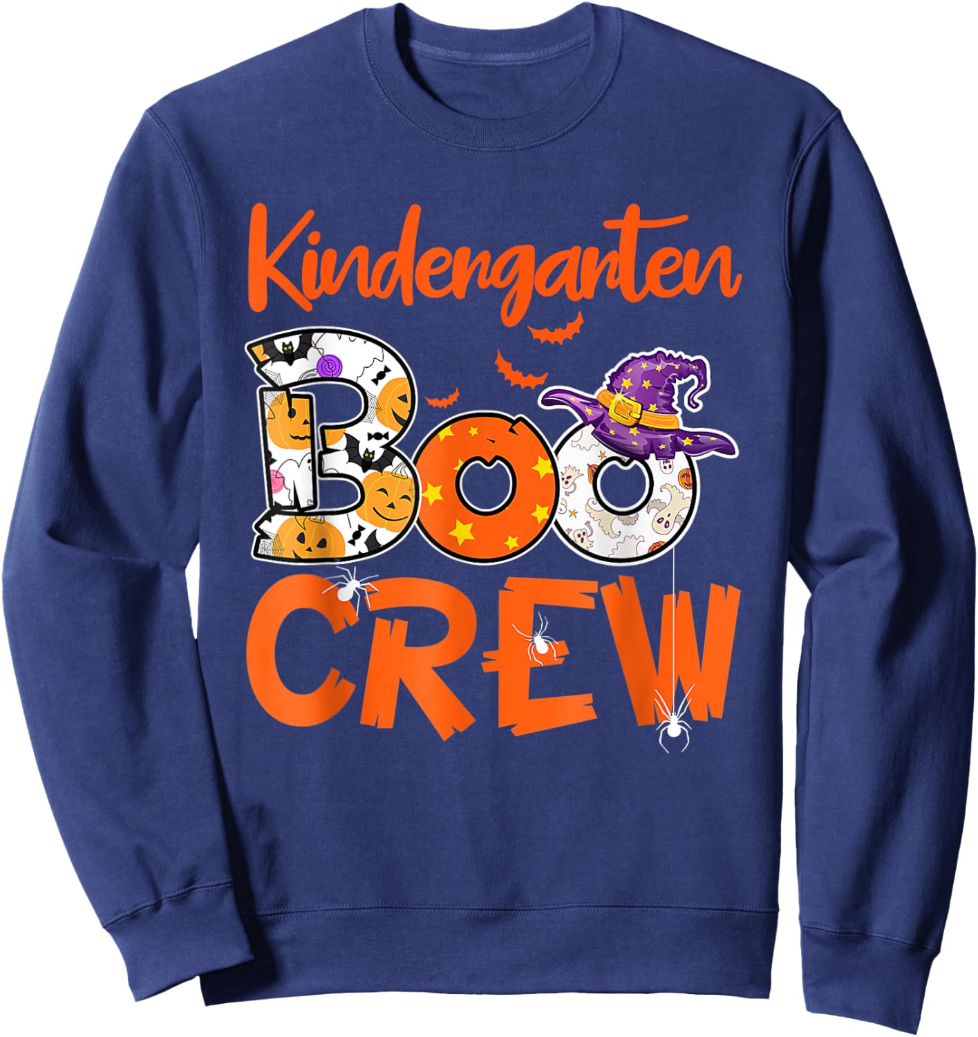 Kindergarten Boo Crew Teachers Students Halloween Costume Women Sweatshirt - Sweatshirt | Navy