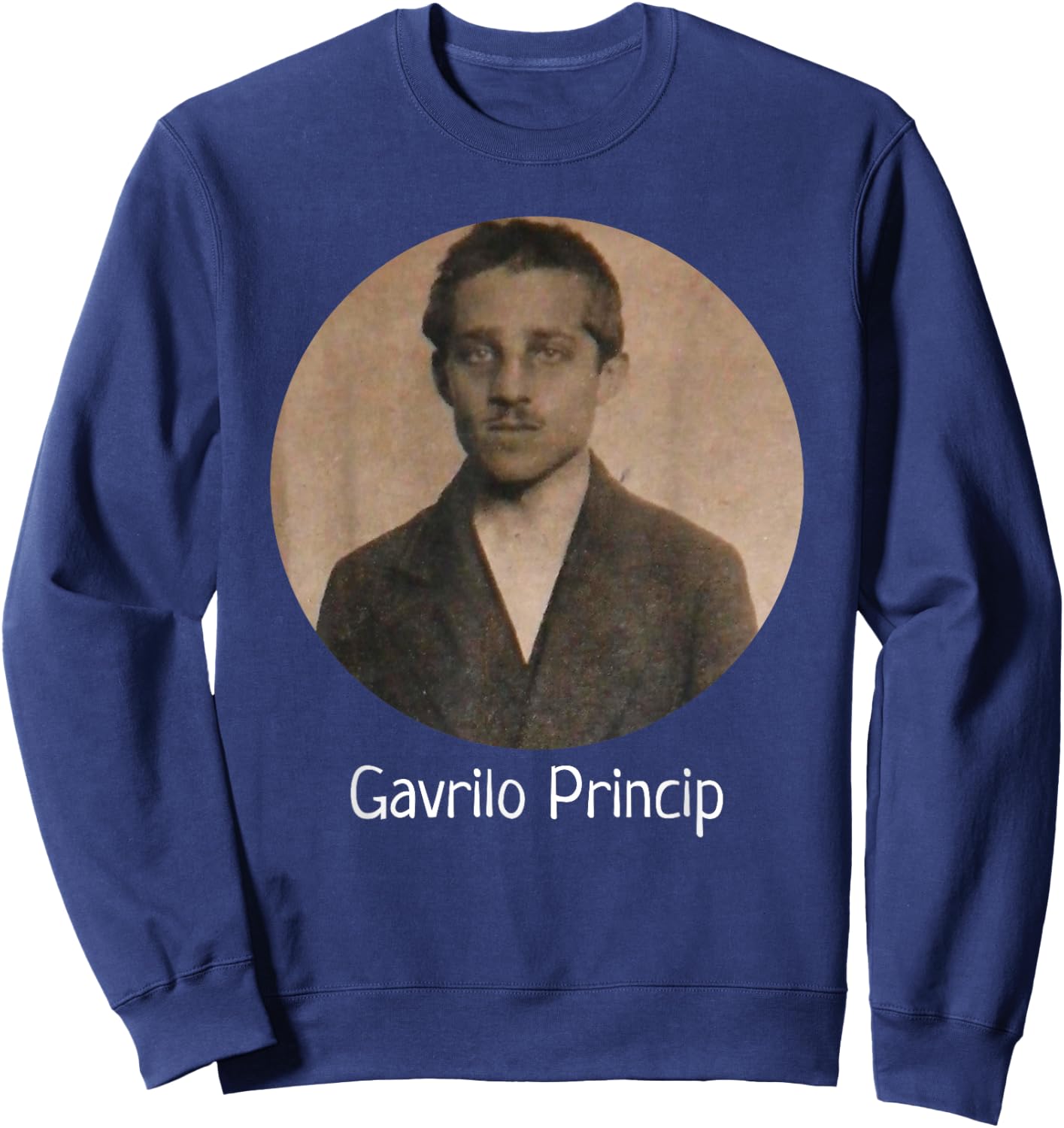 Gavrilo Princip Portrait Sweatshirt - Sweatshirt | Navy