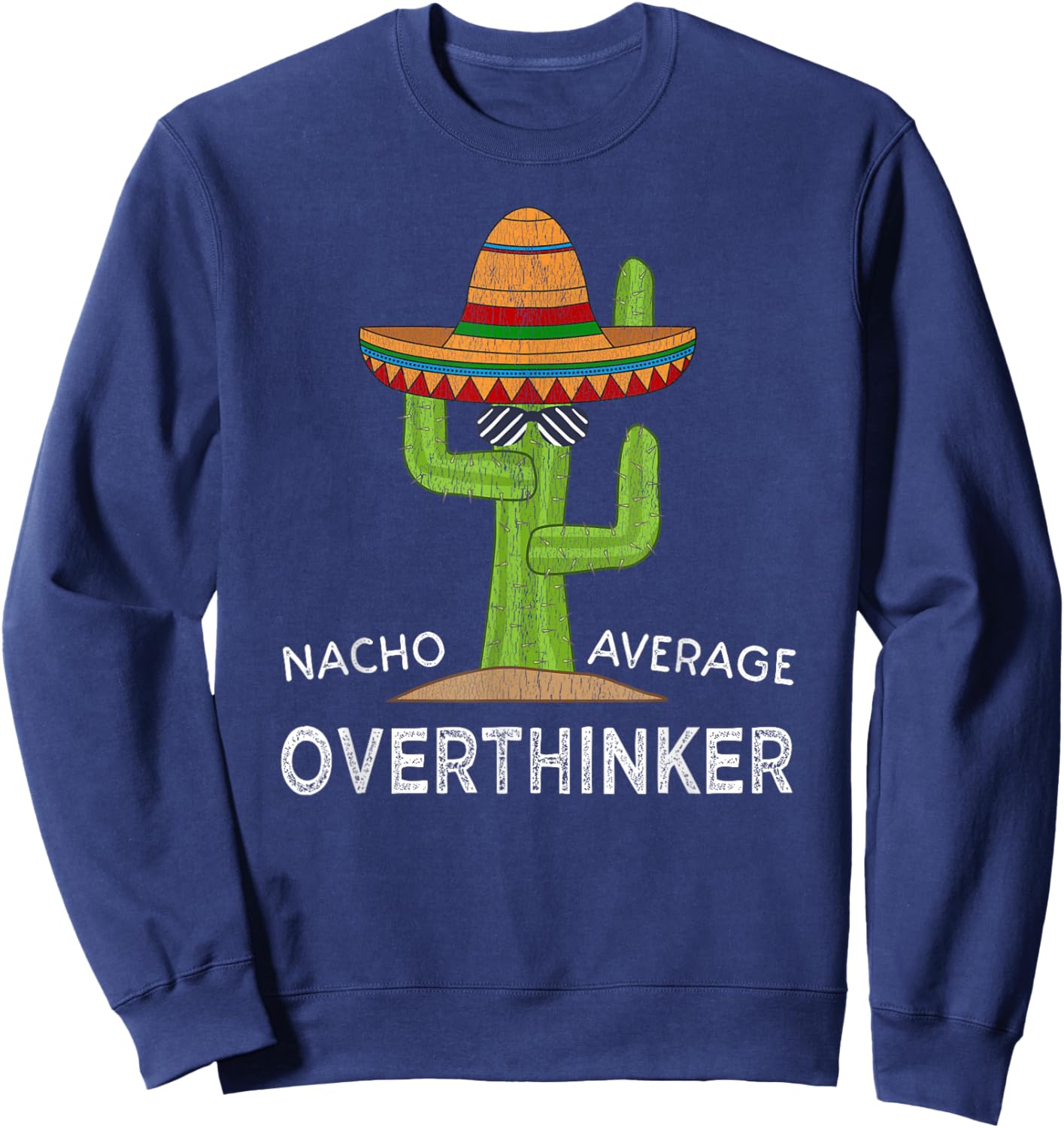 Funny Overthinking Overthinker Sweatshirt - Sweatshirt | Navy