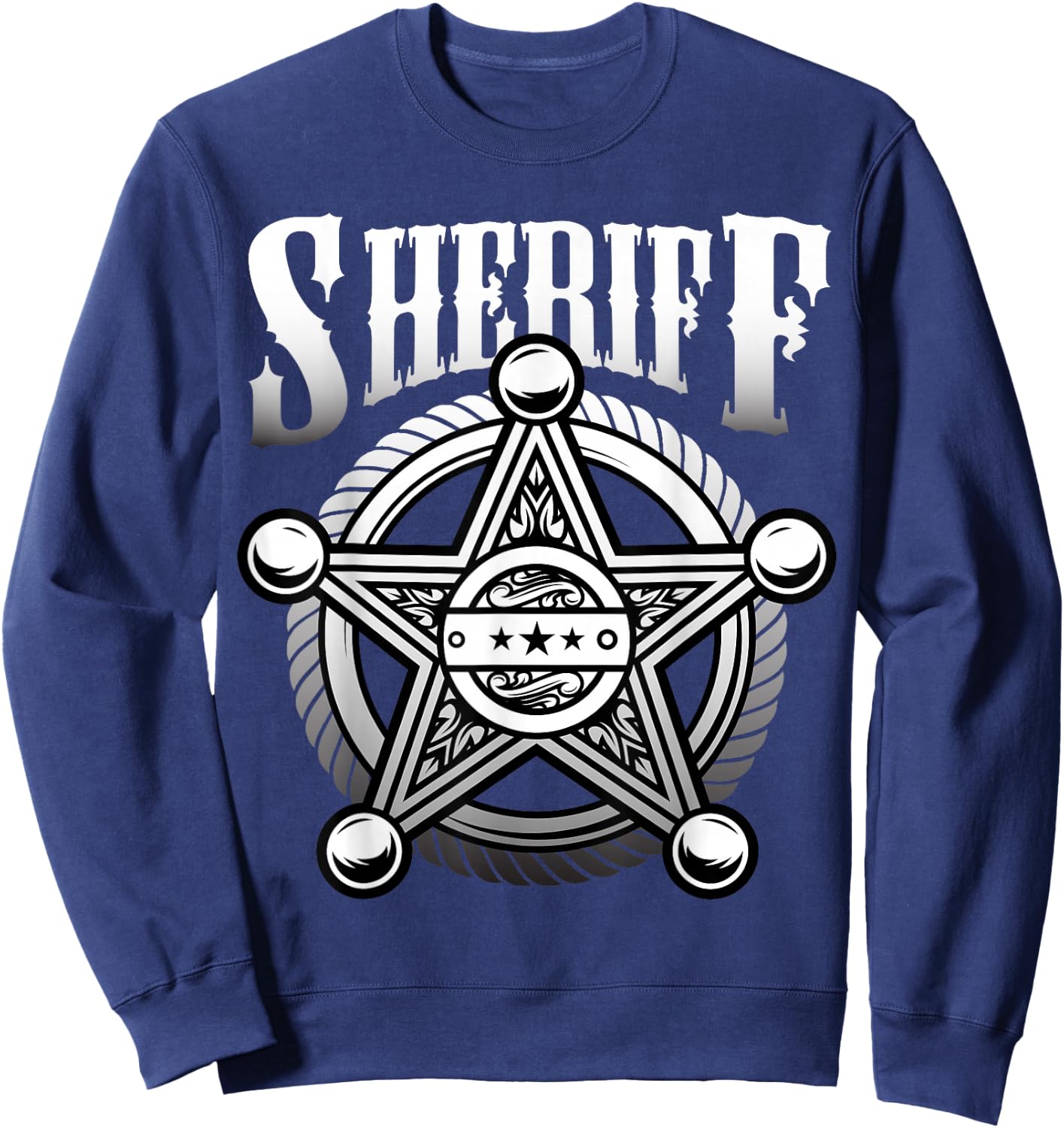 Sheriff Star Officer Badge Bandits Sheriff Star Sweatshirt - Sweatshirt | Navy