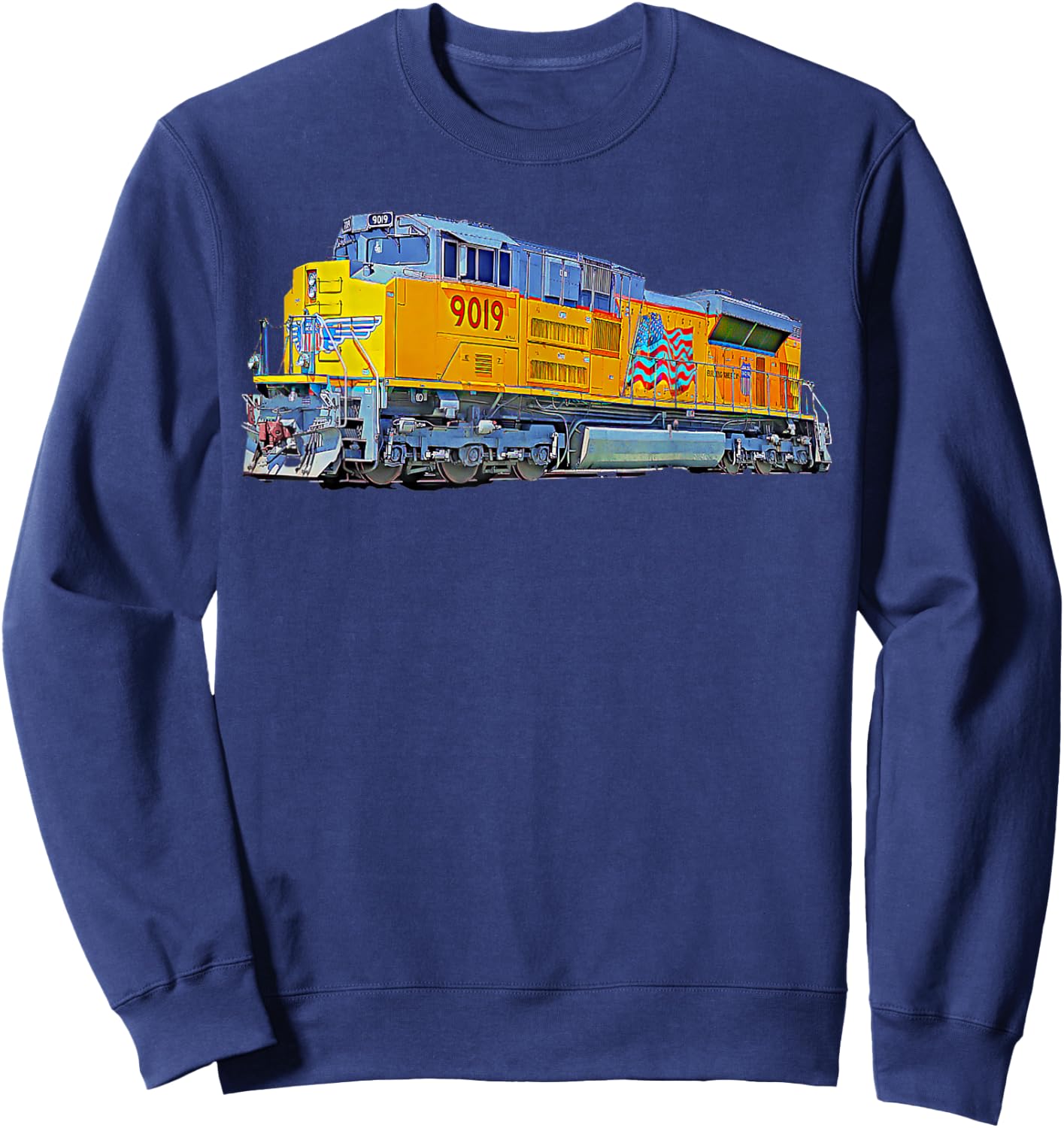 Freight Train Union Pacific Engine Sweatshirt - Sweatshirt | Navy
