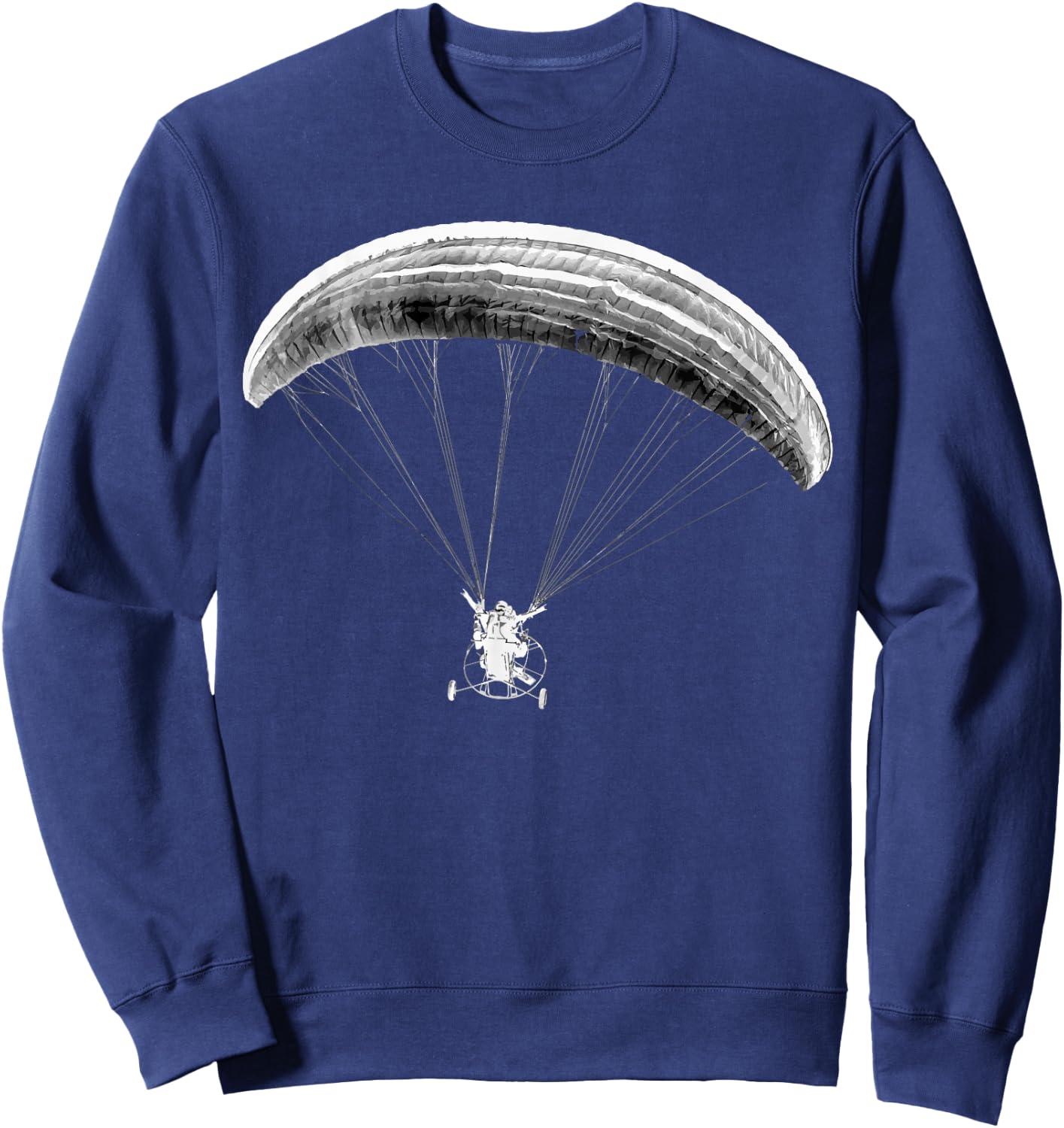 Paramotor Artistic - Black/White - Powered Paragliding Sweatshirt - Sweatshirt | Navy