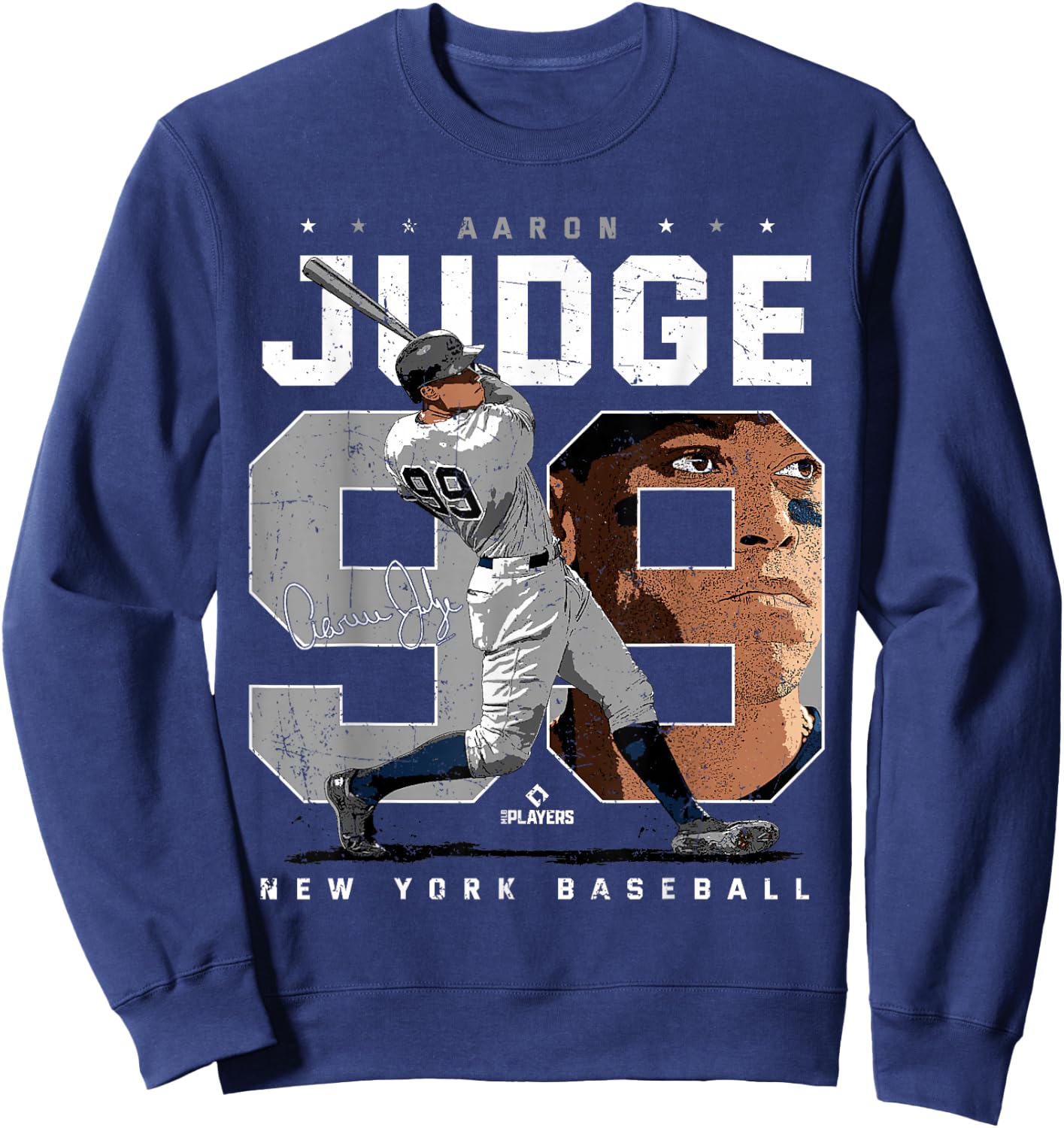 Aaron Judge Number Portrait Baj New York MLBPA Sweatshirt - Sweatshirt | Navy