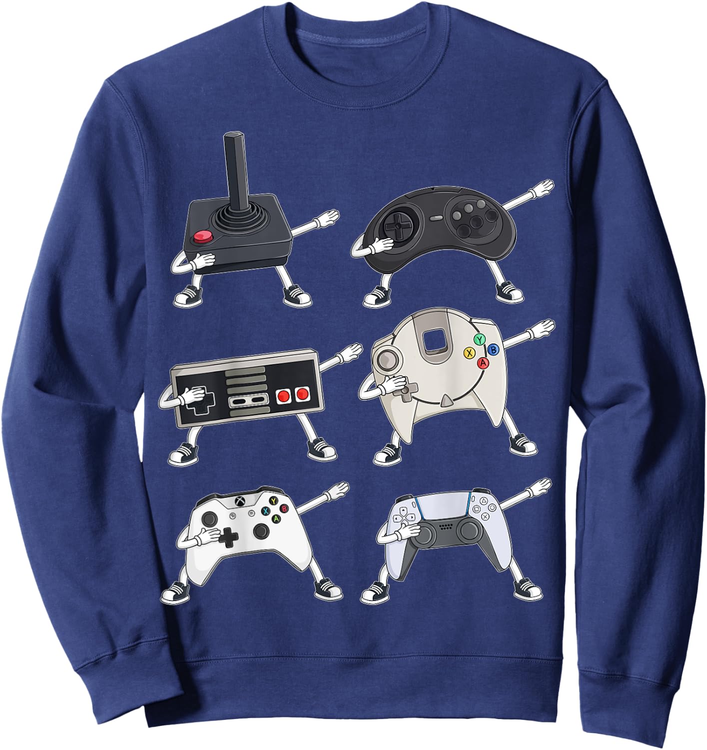 Dabbing Video Gamer Controllers Funny Boys Kids Gamer Dab Sweatshirt - Sweatshirt | Navy