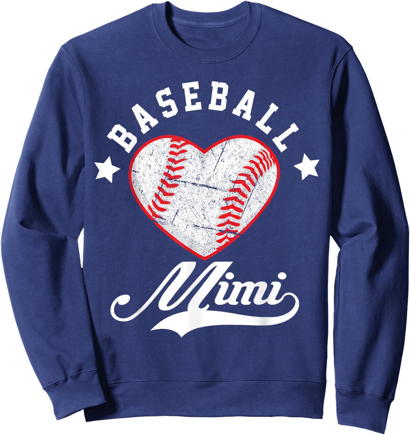 Vintage Baseball Mimi Love Baseball Player Mother's Day 2023 Sweatshirt - Sweatshirt | Navy