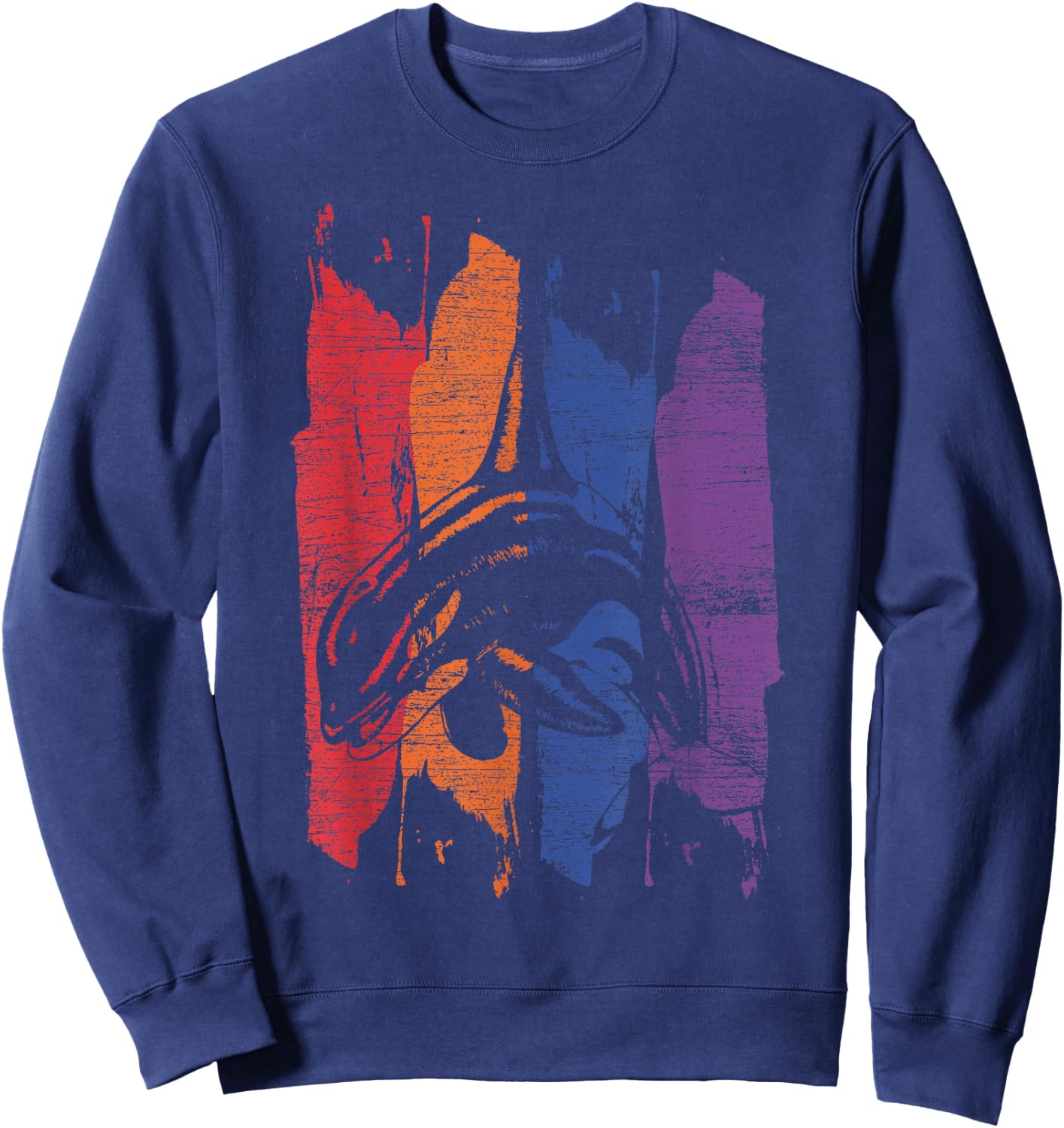 Killer Whale Sea Animal Vintage Gift Orca Sweatshirt - Sweatshirt | Navy