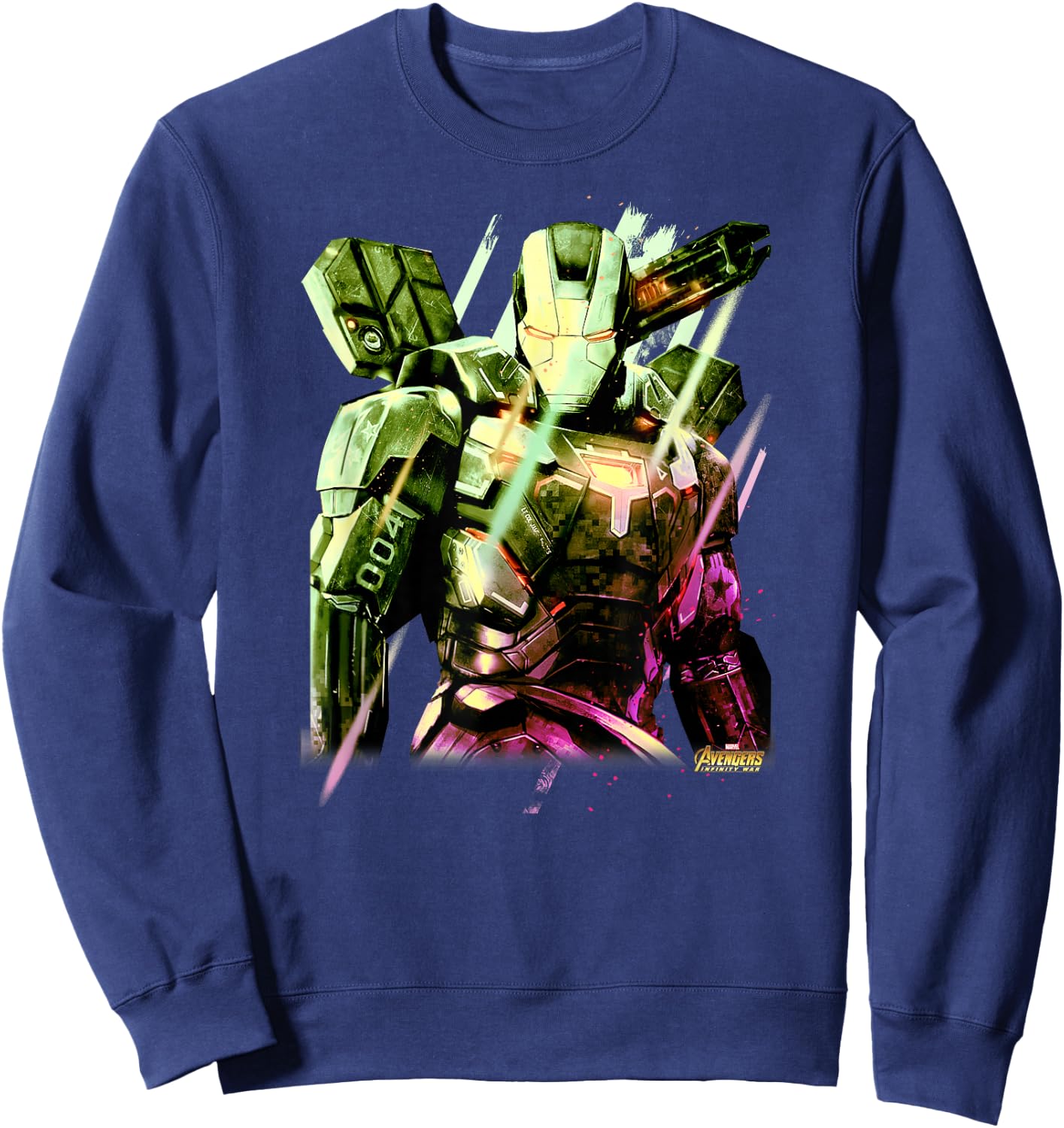 Marvel Infinity War Abstract War Machine Color Pop Sweatshirt - Sweatshirt | Navy