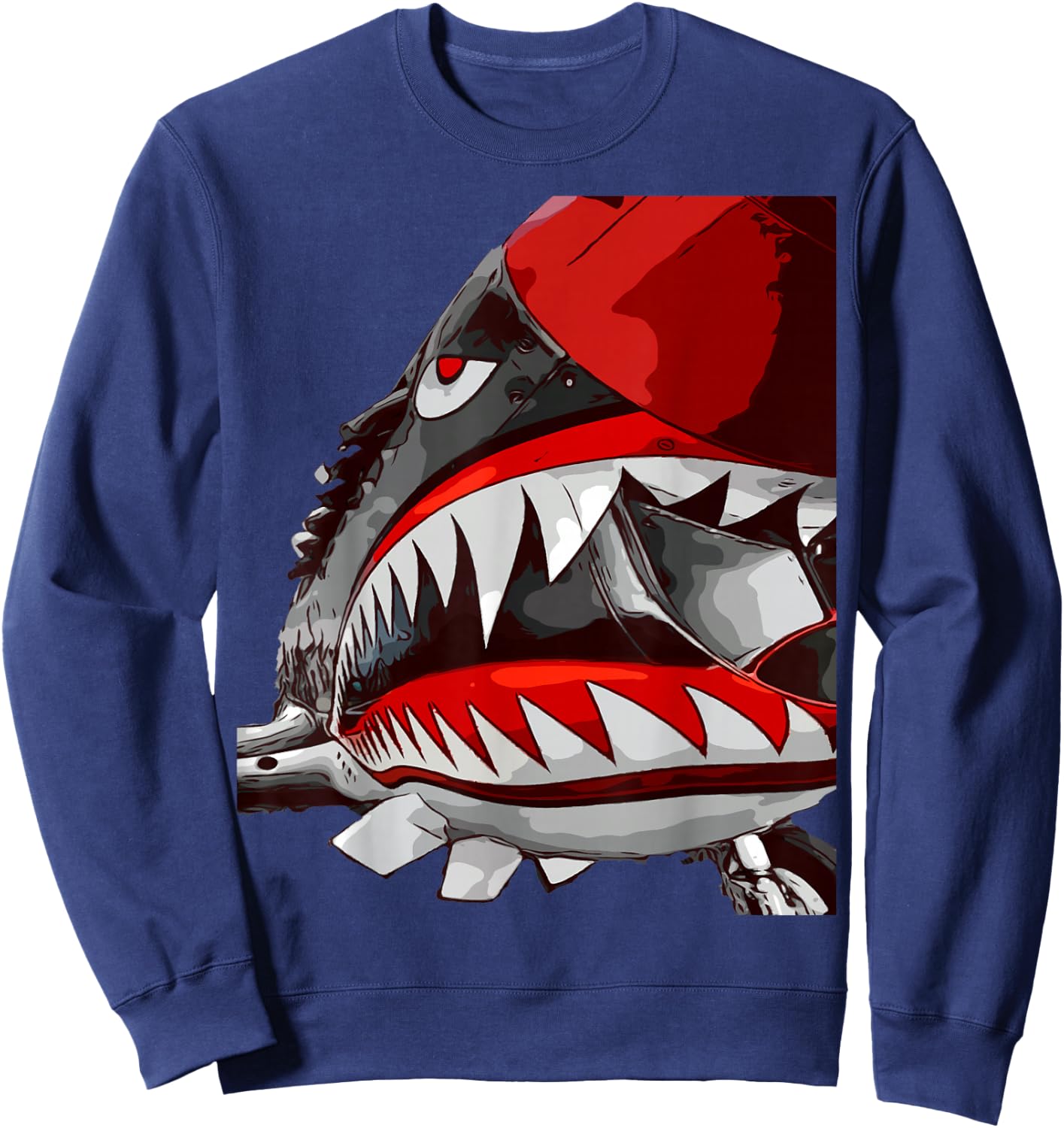 American WW2 Planes P-40 Warhawk Sweatshirt - Sweatshirt | Navy