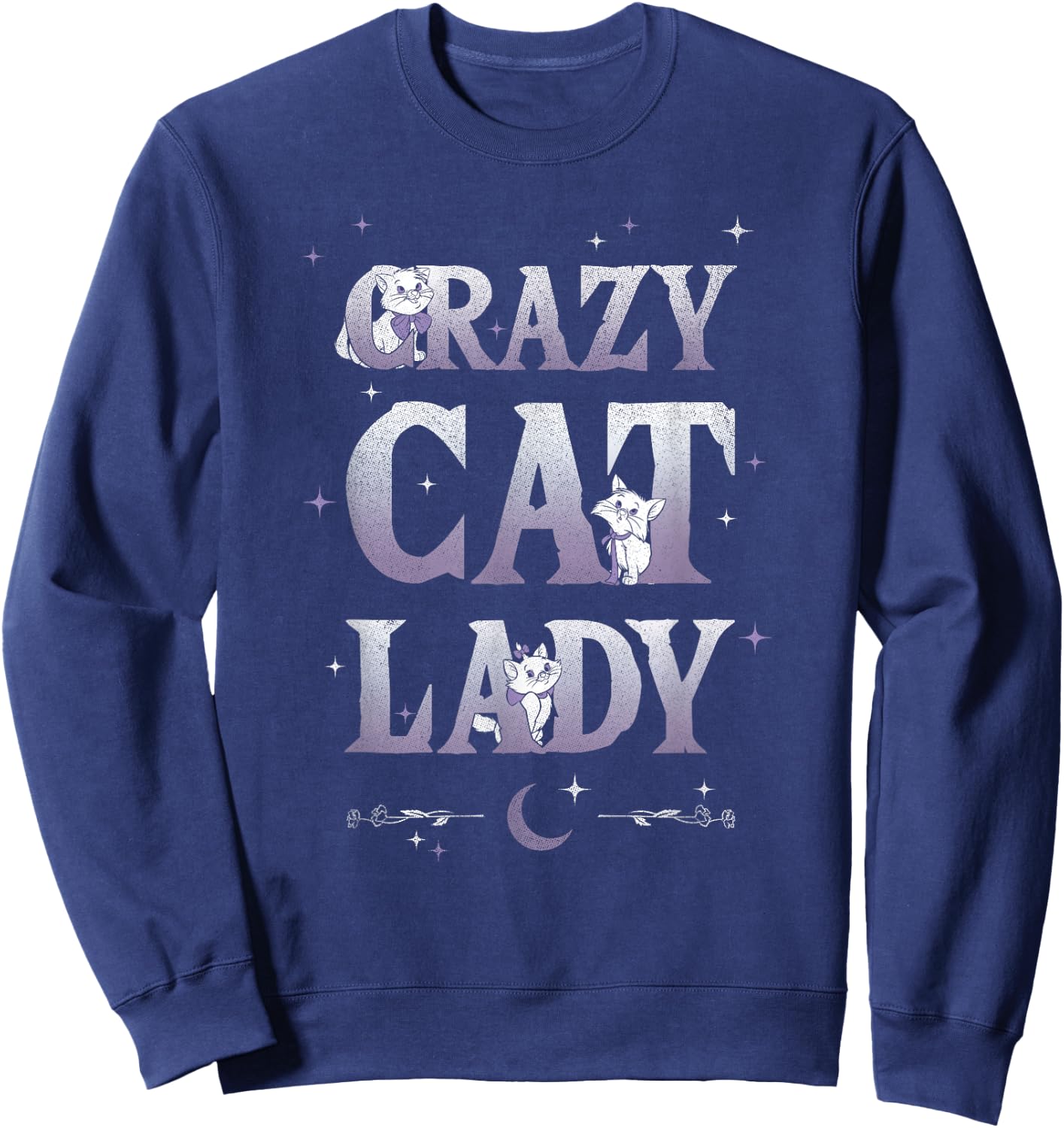Disney The Aristocats Crazy Cat Lady Quote Sweatshirt - Sweatshirt | Navy