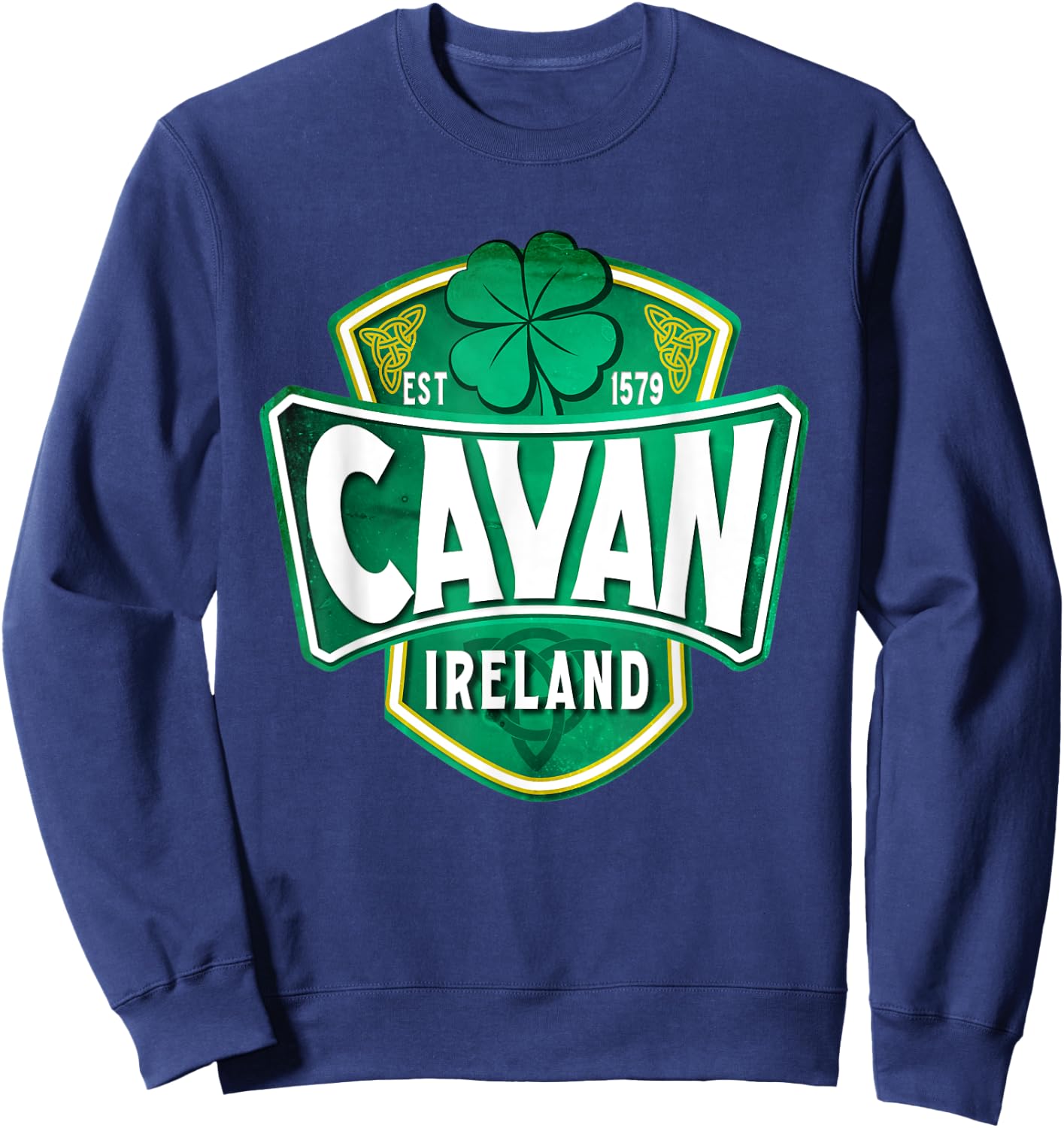 County Cavan Ireland Irish Gaelic Football Hurling Badge Sweatshirt - Sweatshirt | Navy