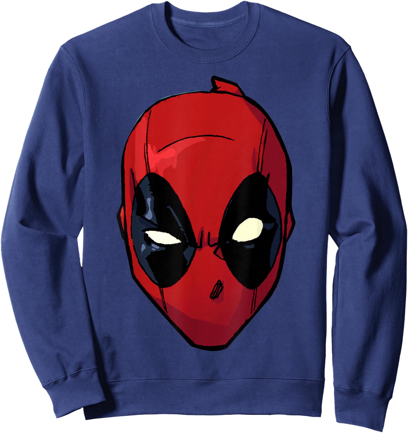 Marvel Deadpool Comic Big Face Sweatshirt - Sweatshirt | Navy