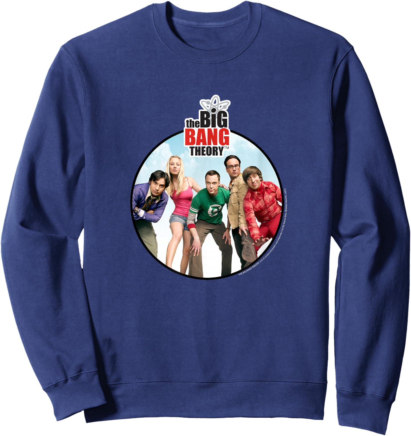 The Big Bang Theory Group Shot Circle Logo TV Show Sweatshirt - Sweatshirt | Navy