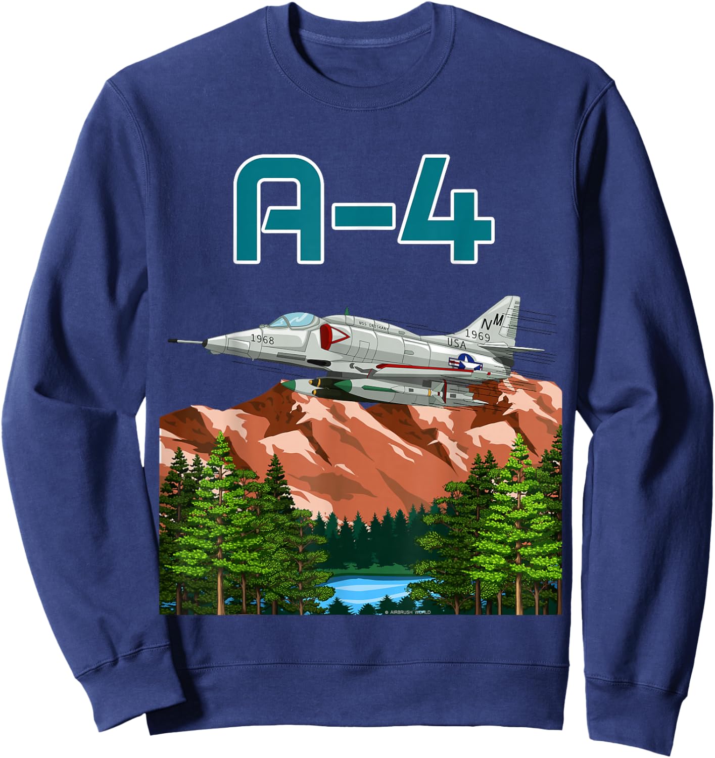 Army Supersonic Jet Military Armed Forces Fighter-Bomber Sweatshirt - Sweatshirt | Navy