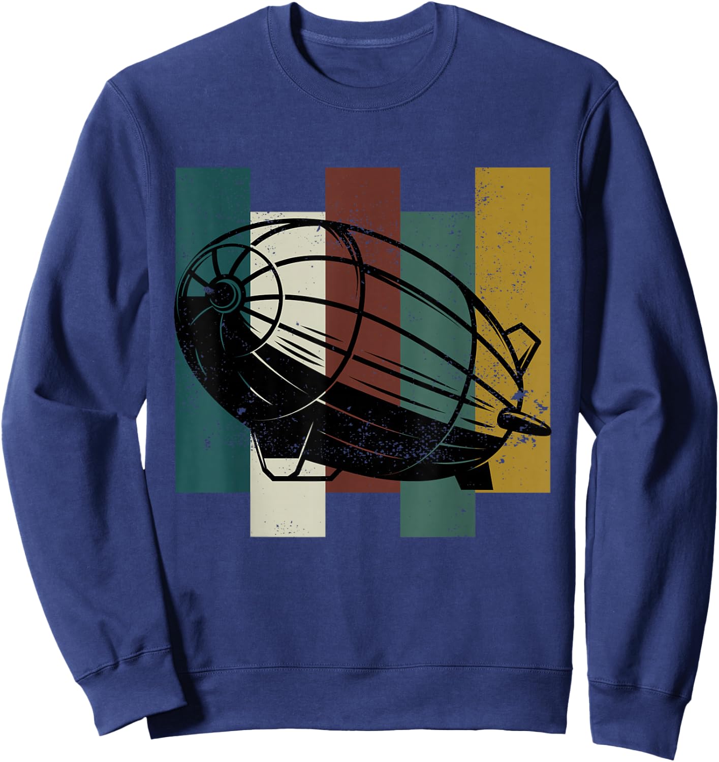 Zeppelin Retro Pilot Airship Vintage Sweatshirt - Sweatshirt | Navy