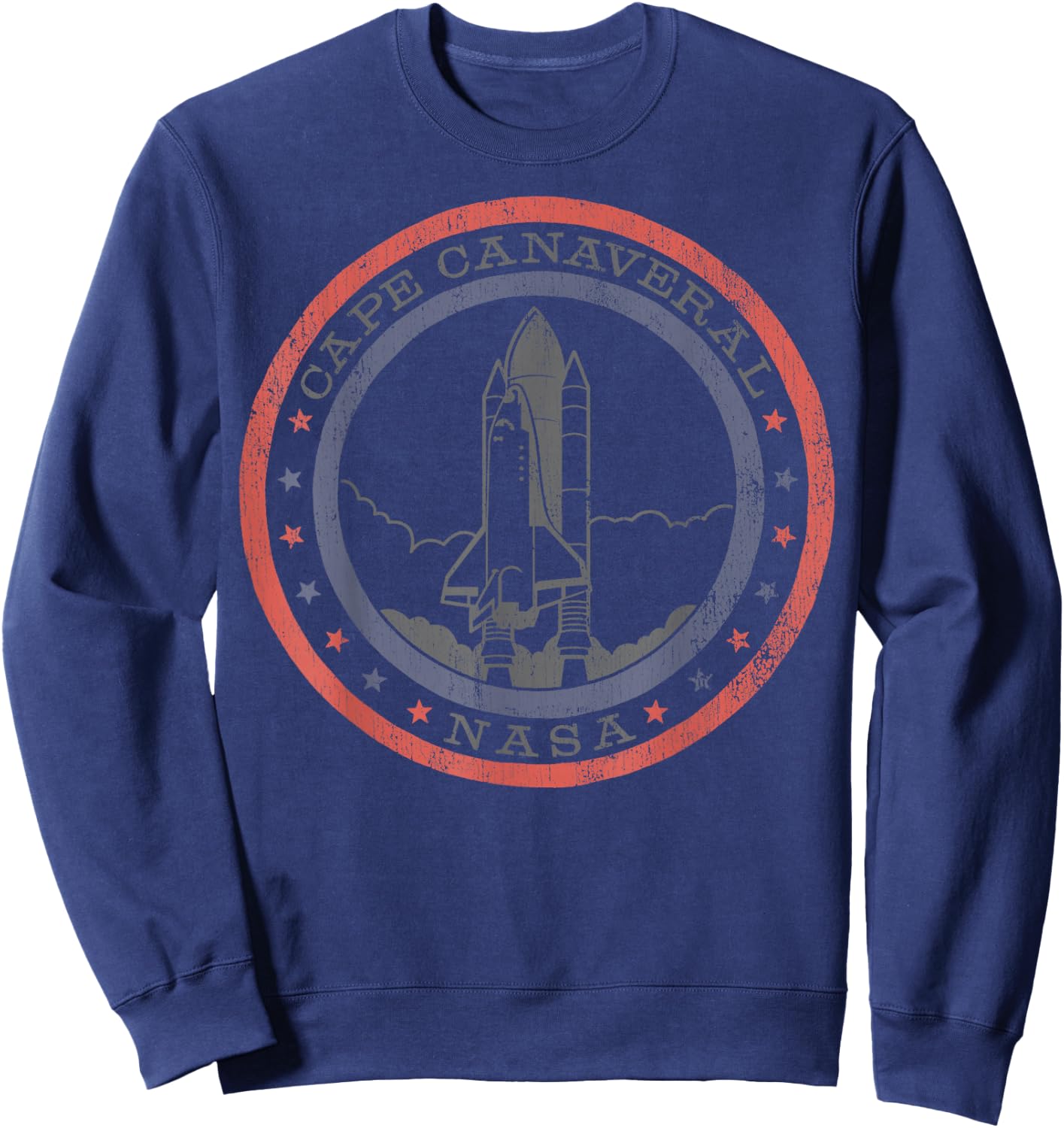 NASA Cape Canaveral Lift Off Red and Blue Sweatshirt - Sweatshirt | Navy