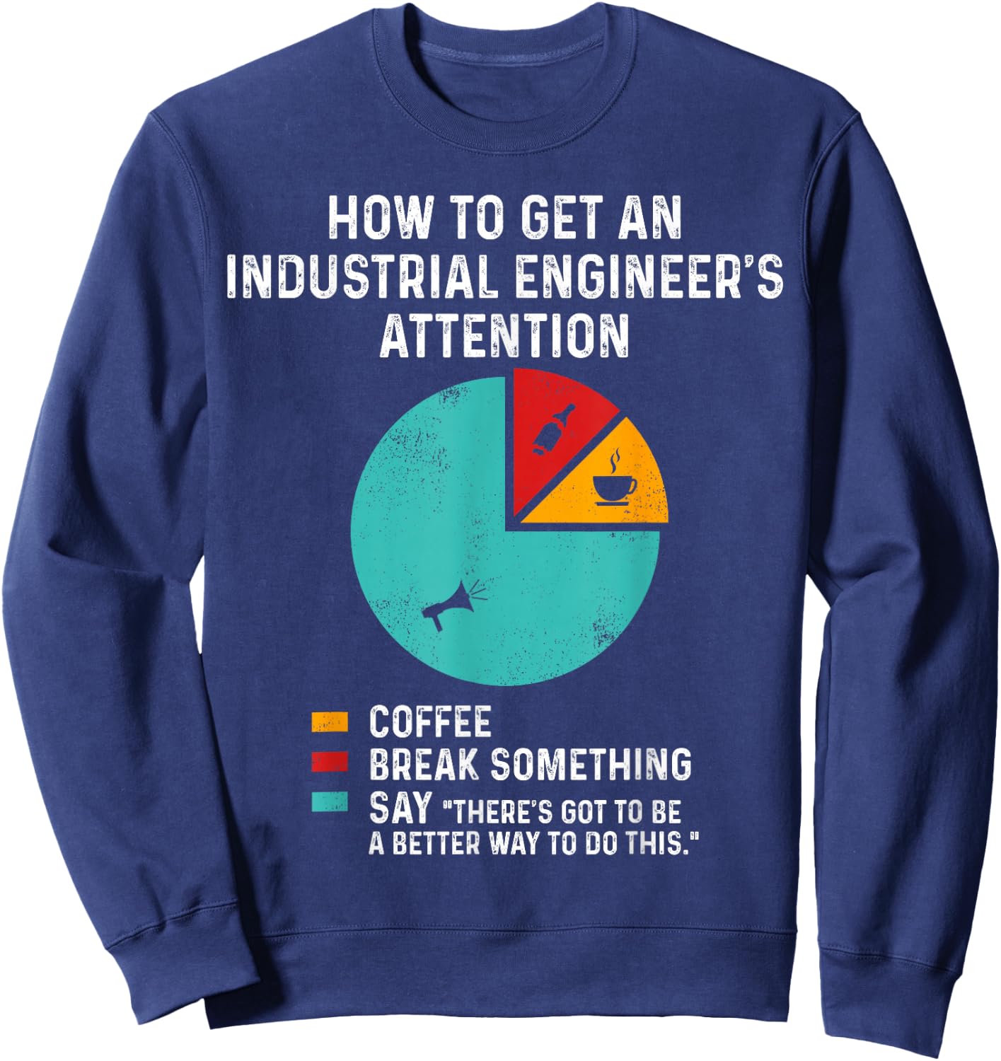 Industrial Engineering Student Professor Gifts Black Cotton Sweatshirt - Sweatshirt | Navy