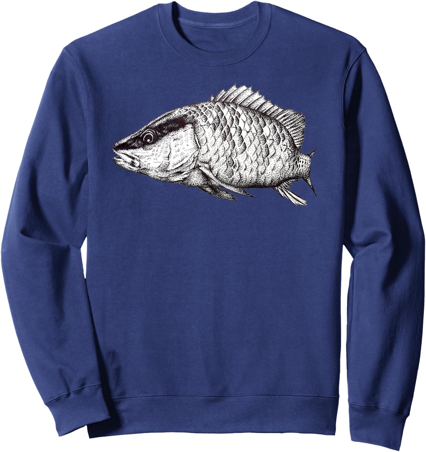 Mangrove (Gray) Snapper Fish Sweatshirt - Sweatshirt | Navy