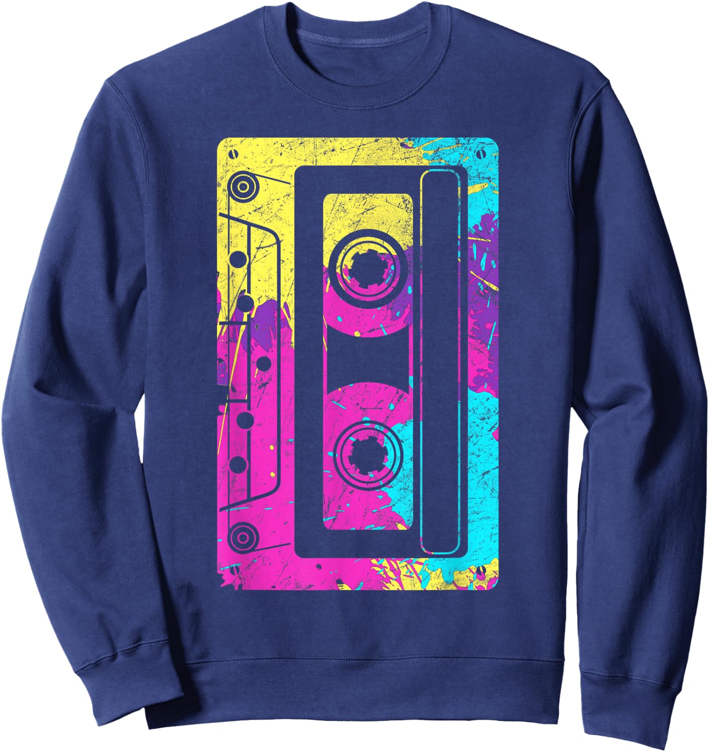 Cassette Tape Mixtape 80s and 90s Costume Sweatshirt - Sweatshirt | Navy