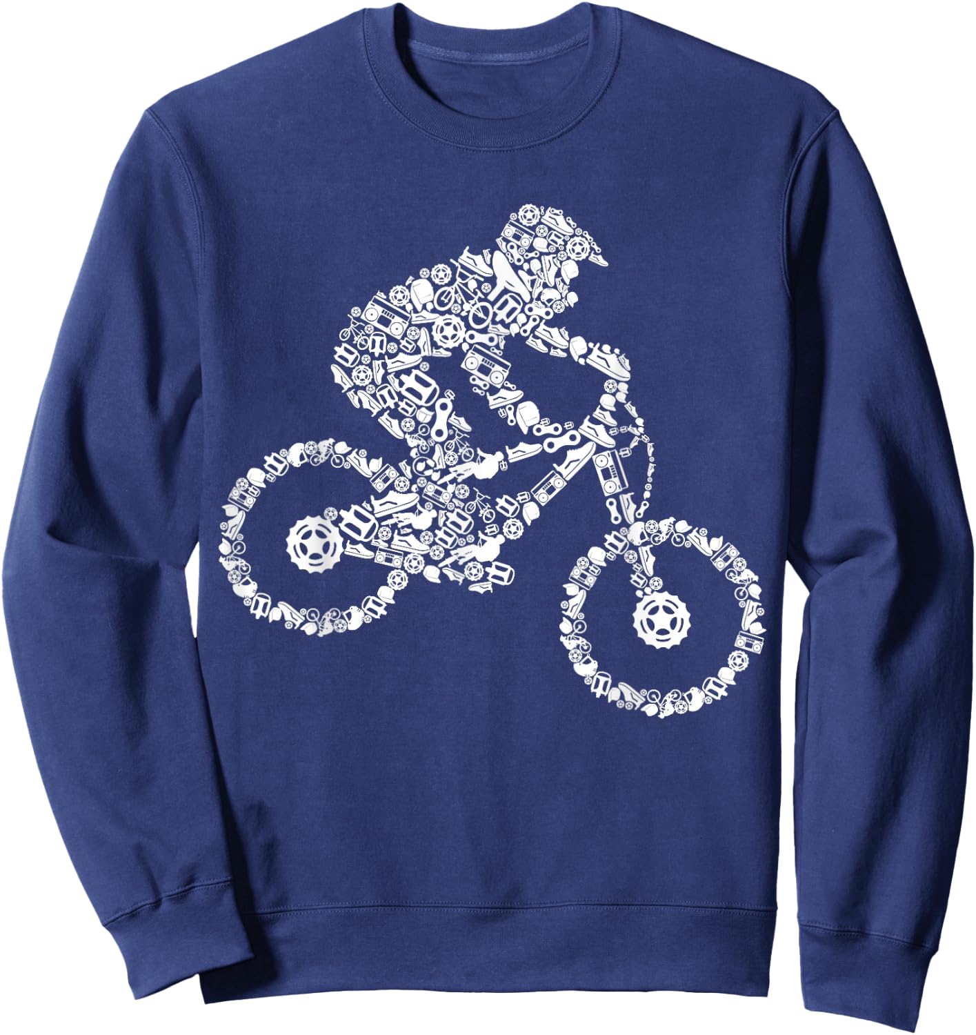 Downhill Mountain Bike Biker MTB Children Boys Sweatshirt - Sweatshirt | Navy