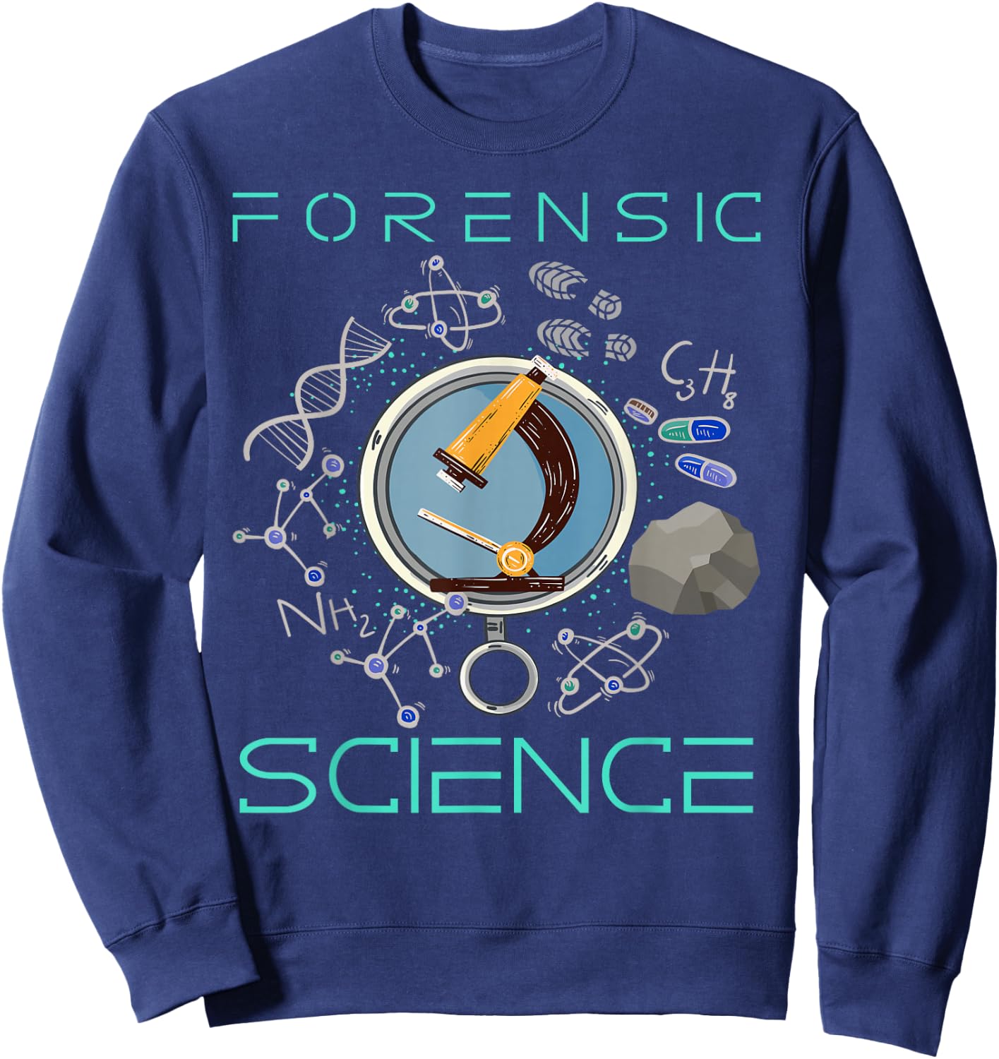 Crime Scenes Forensic Science Design for Forensic Scientists Sweatshirt - Sweatshirt | Navy