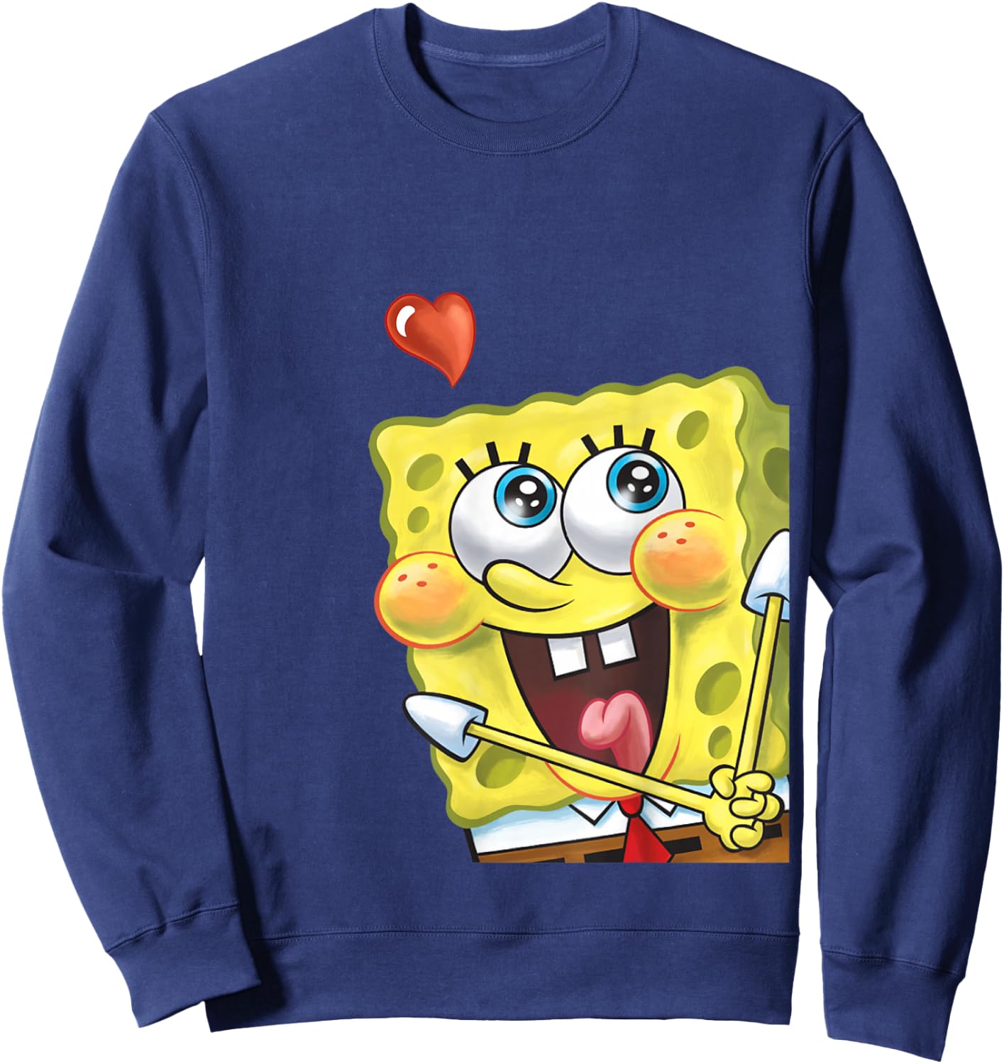 Heart Eyes SpongeBob SquarePants Sweatshirt - Sweatshirt | Navy