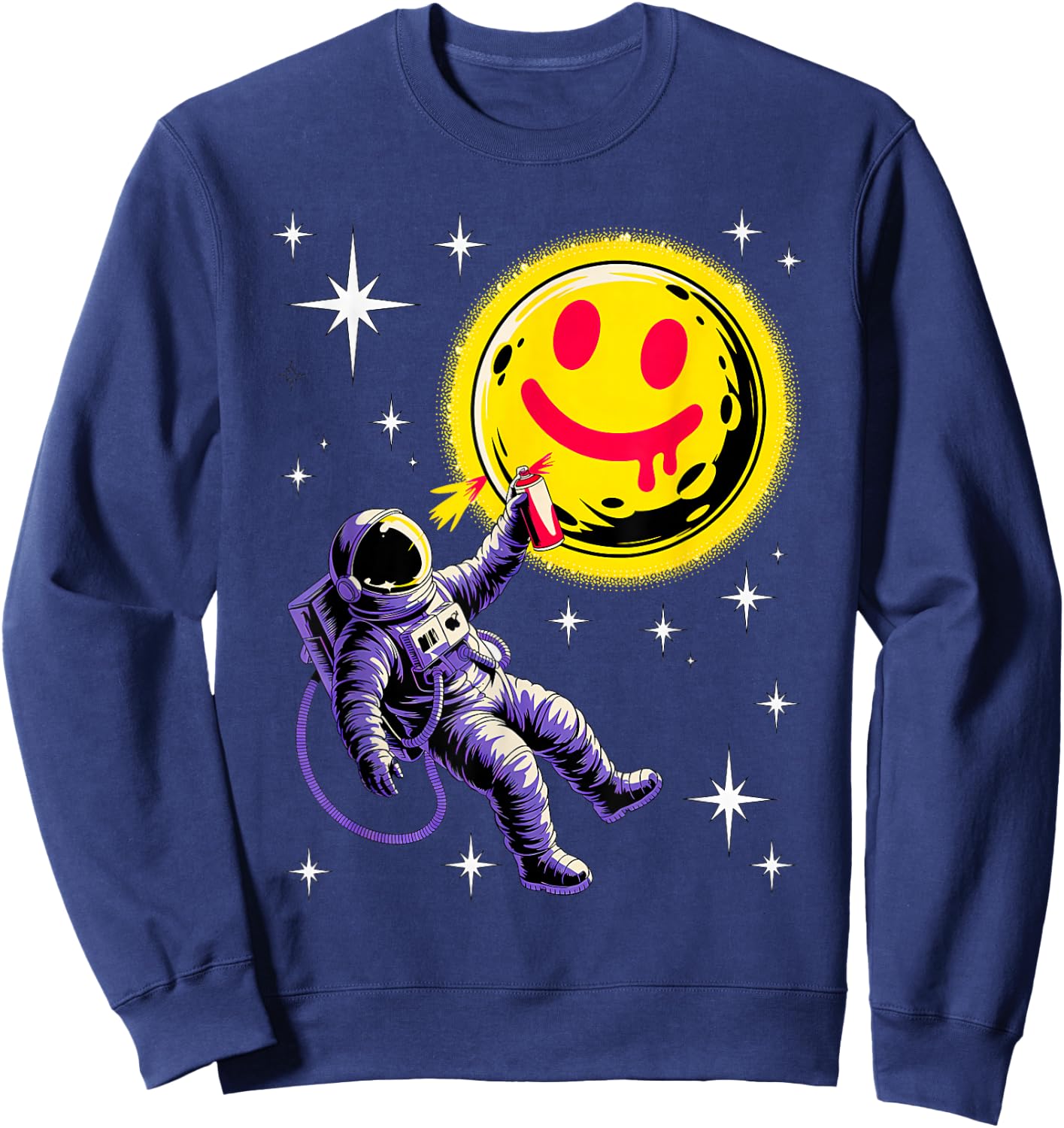 Graffiti Astronaut Spray Paint Street Art Drawing Artist Sweatshirt - Sweatshirt | Navy