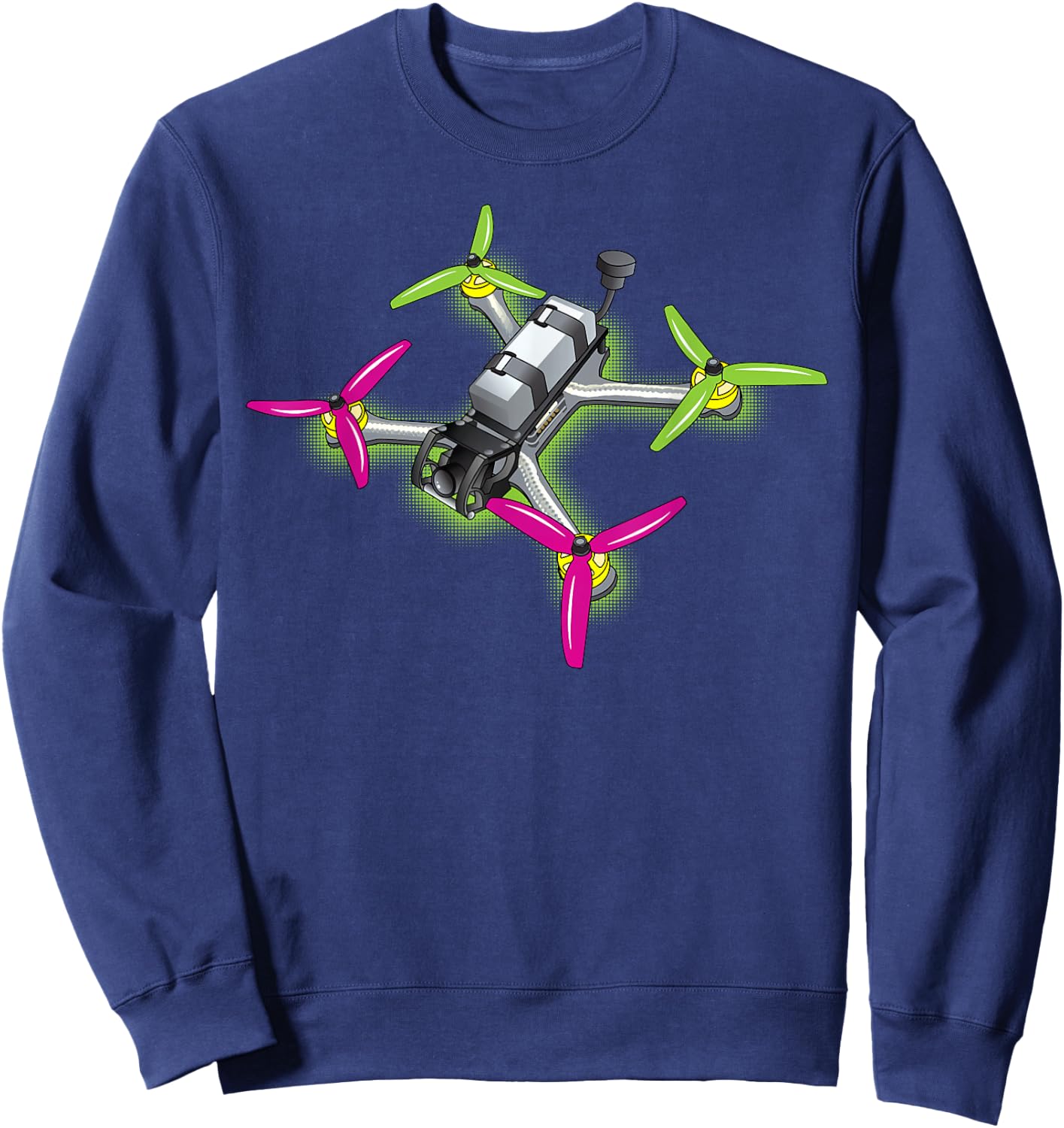 Freestyle FPV Racing Drone Pilot Acro Quadcopter Watermelon Sweatshirt - Sweatshirt | Navy