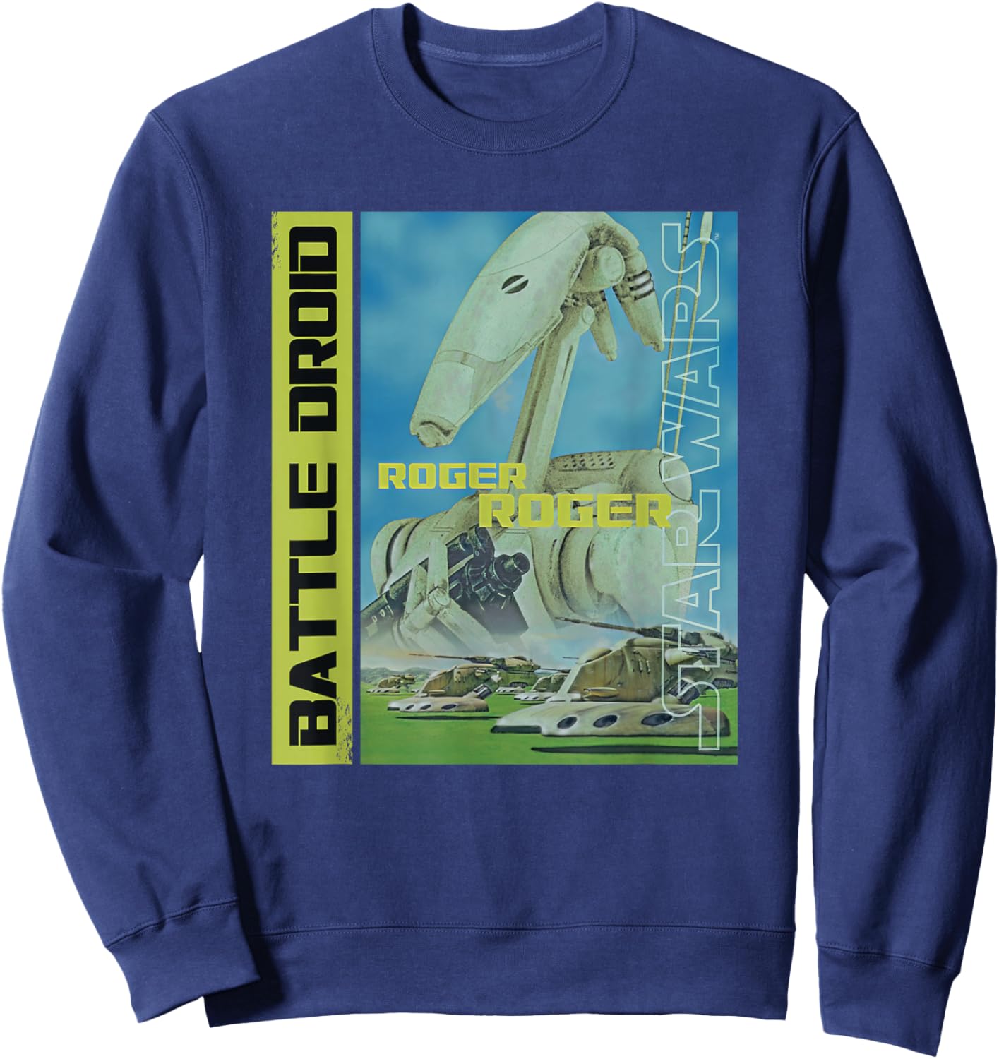 Star Wars Battle Droid Roger Roger Sweatshirt - Sweatshirt | Navy