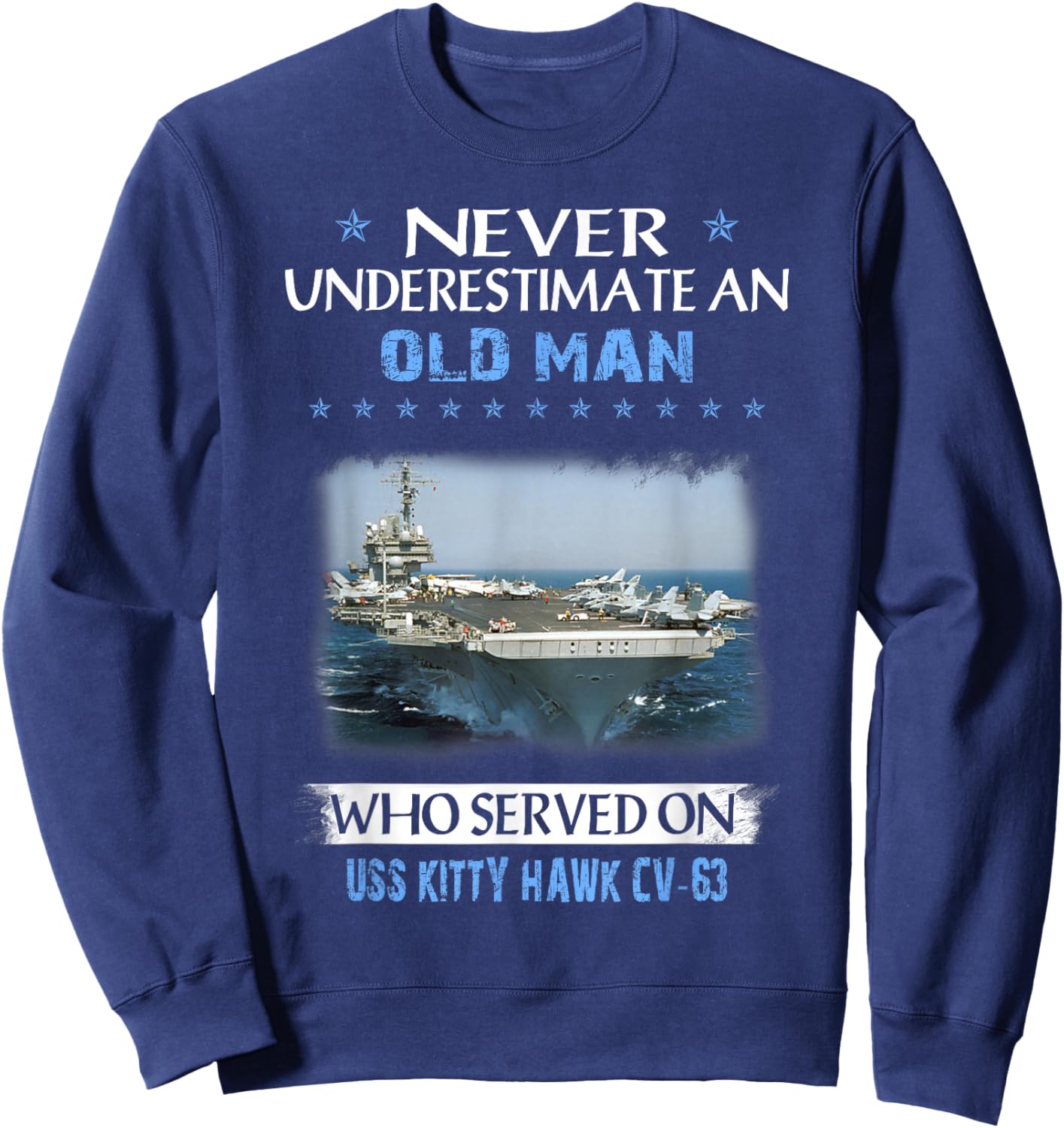 USS Kitty Hawk CV-63 Veterans Day Christmas Sweatshirt - Sweatshirt | Navy