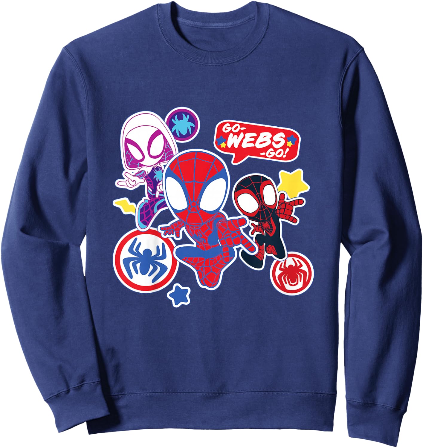 Kids Marvel Spidey and His Amazing Friends Go-Webs-Go Boys Sweatshirt - Sweatshirt | Navy