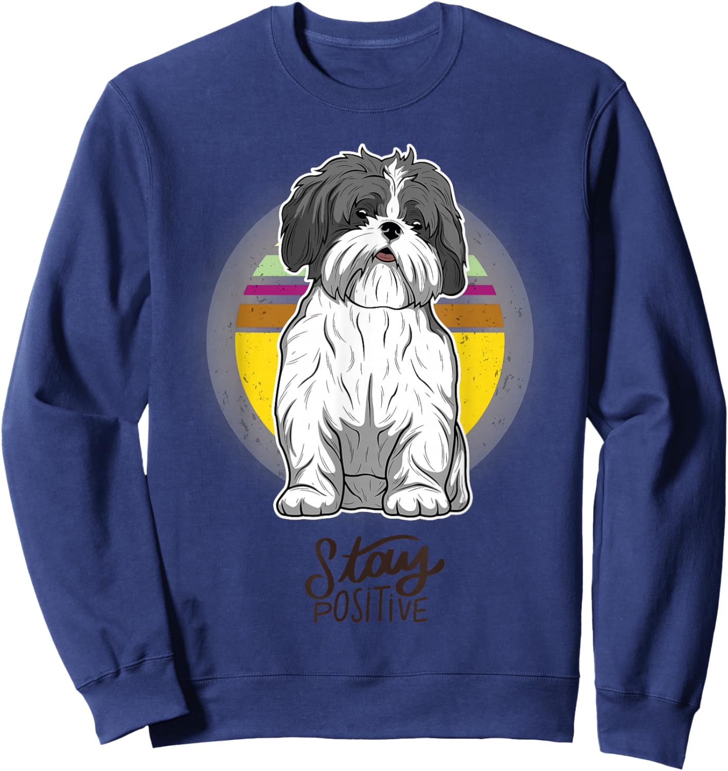 Shih Tzu Shirt Gift Woman & Men Sweatshirt - Sweatshirt | Navy