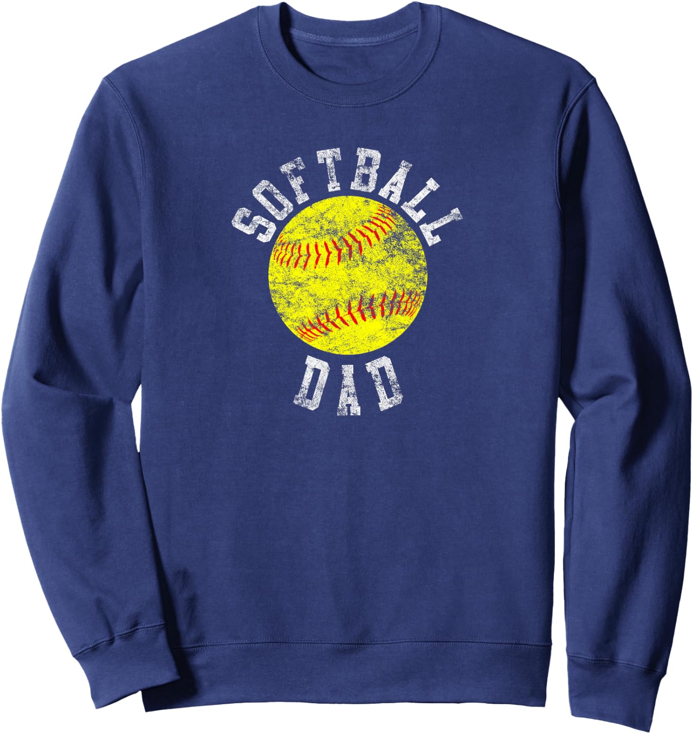 Vintage Softball Dad Sweatshirt - Sweatshirt | Navy