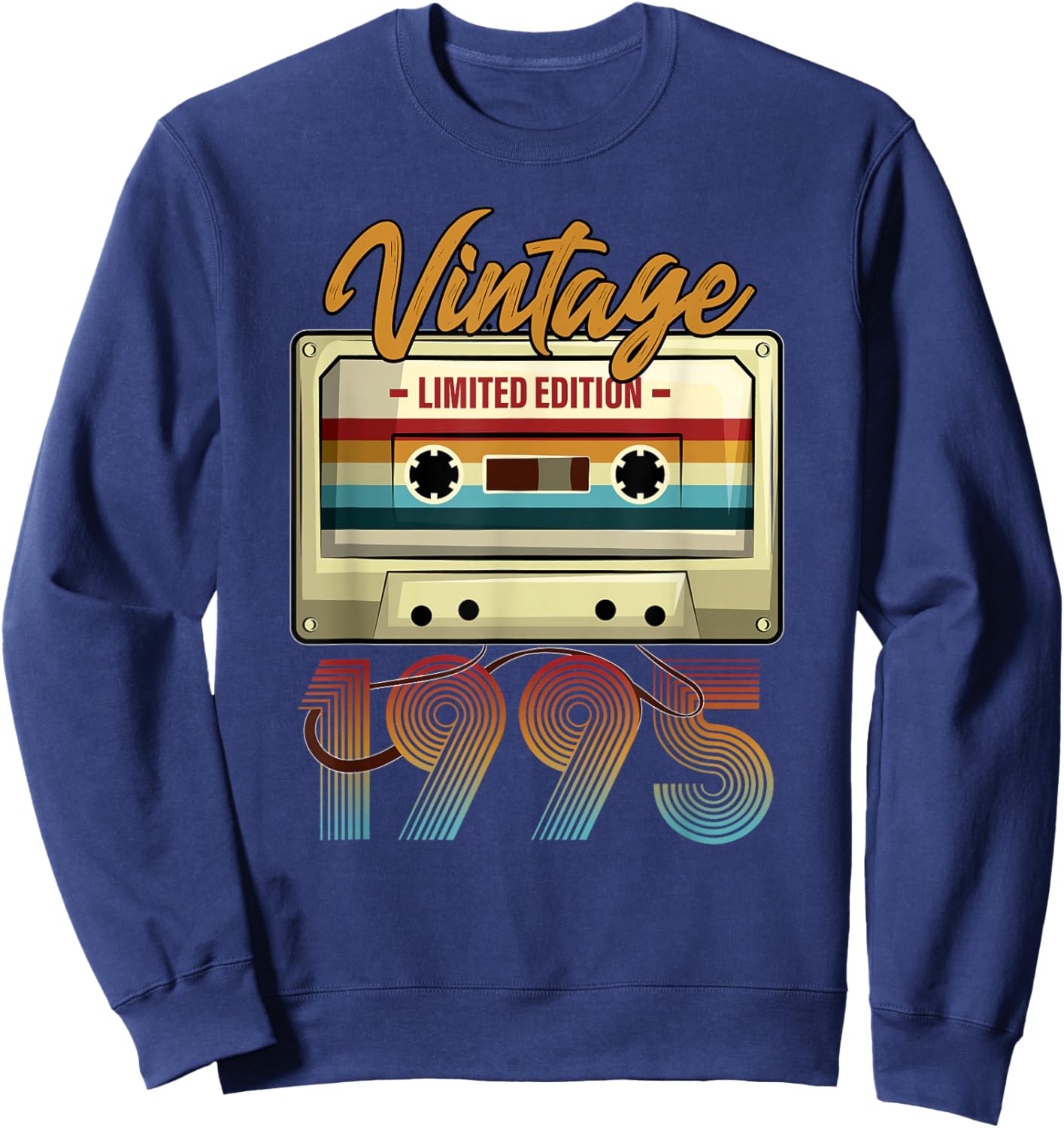 Vintage 1995 30th birthday cassette tape women B-day Sweatshirt - Sweatshirt | Navy