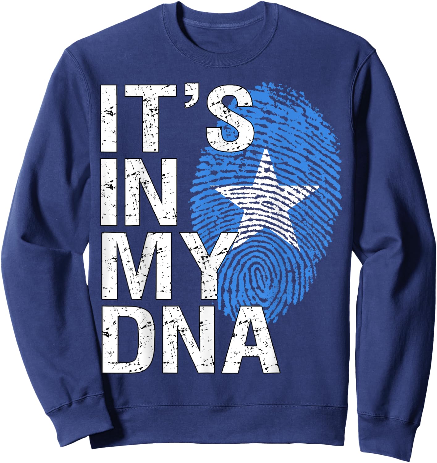It's In My DNA Somalian Patriot Proud African Somalia Flag Sweatshirt - Sweatshirt | Navy