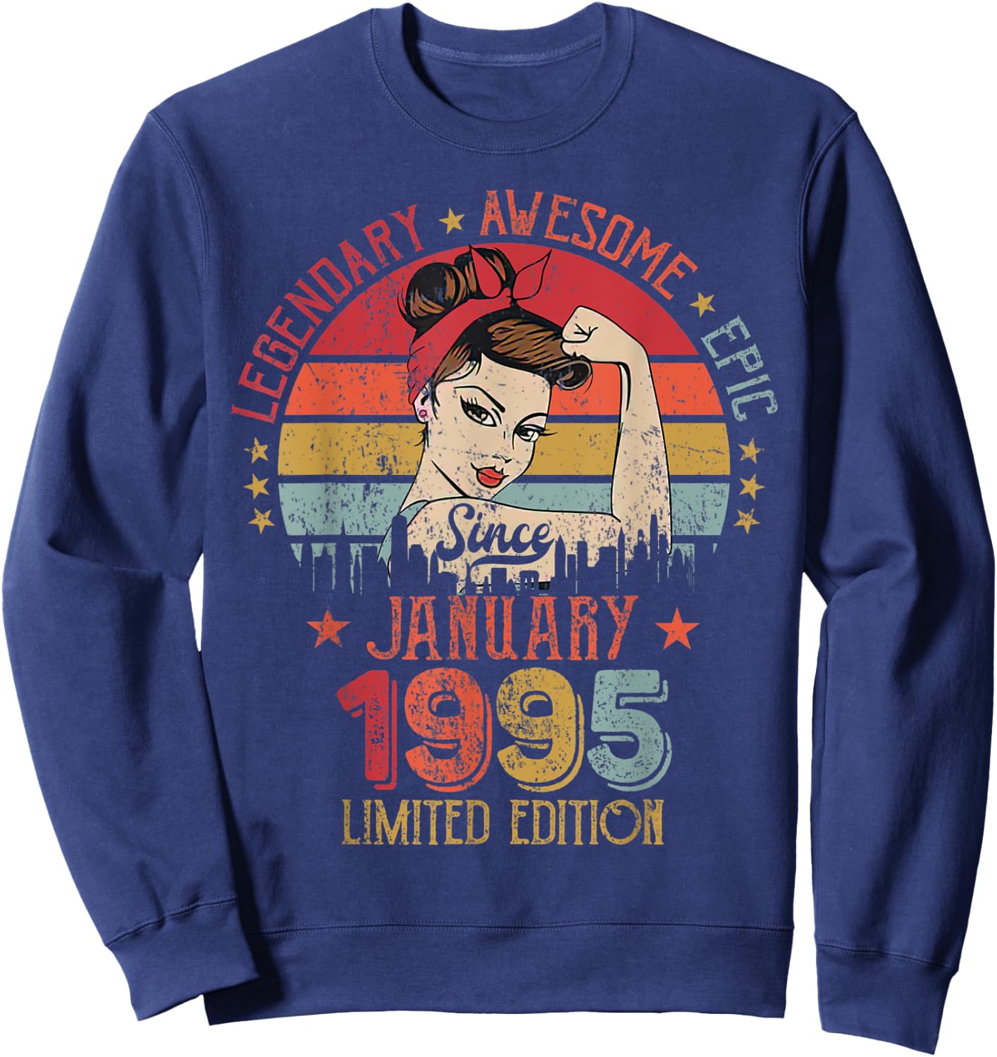 Legendary Awesome Epic Limited Edition Since January 1995 Sweatshirt - Sweatshirt | Navy