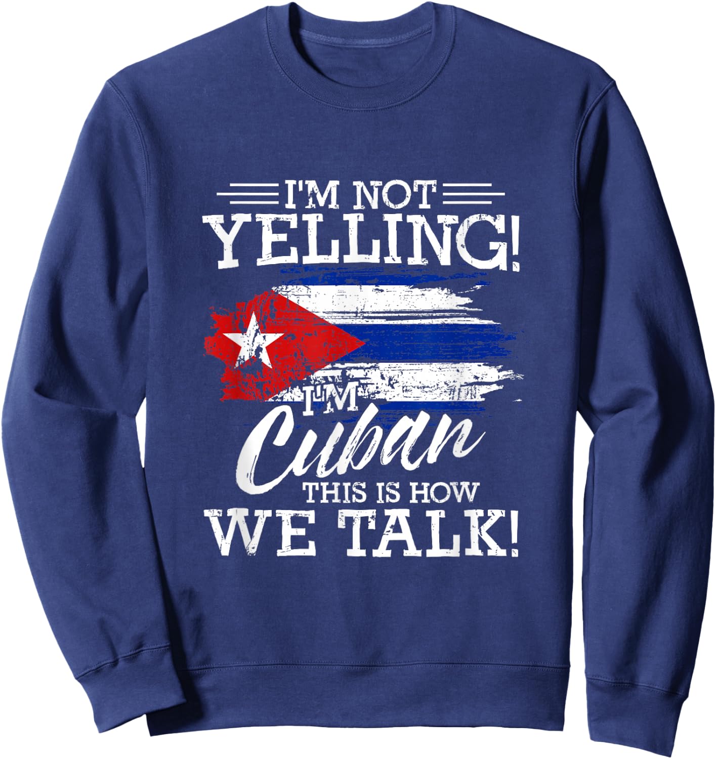 Funny Cuba Lover Graphic Men Kids Cuban Sweatshirt - Sweatshirt | Navy