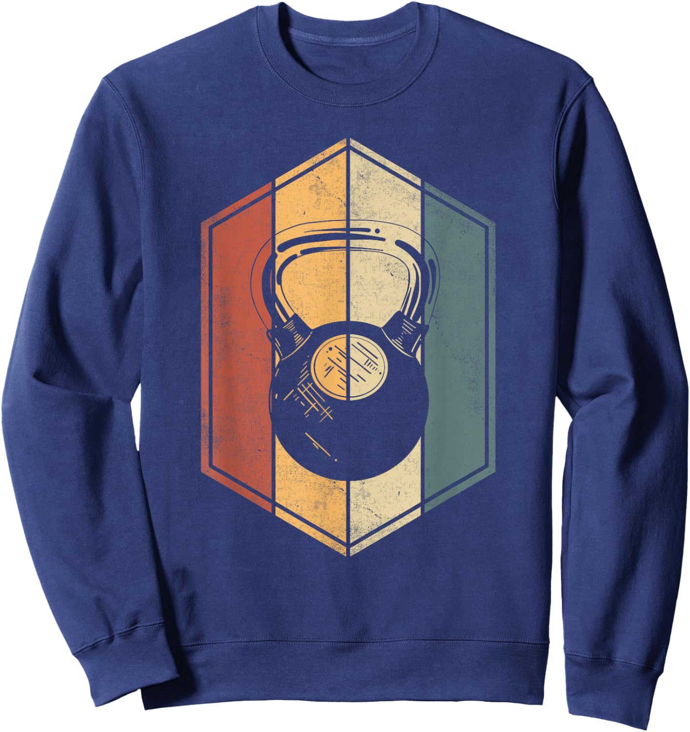 Workout Gifts Vintage Kettlebell Fitness Gym Weight Lifting Sweatshirt - Sweatshirt | Navy